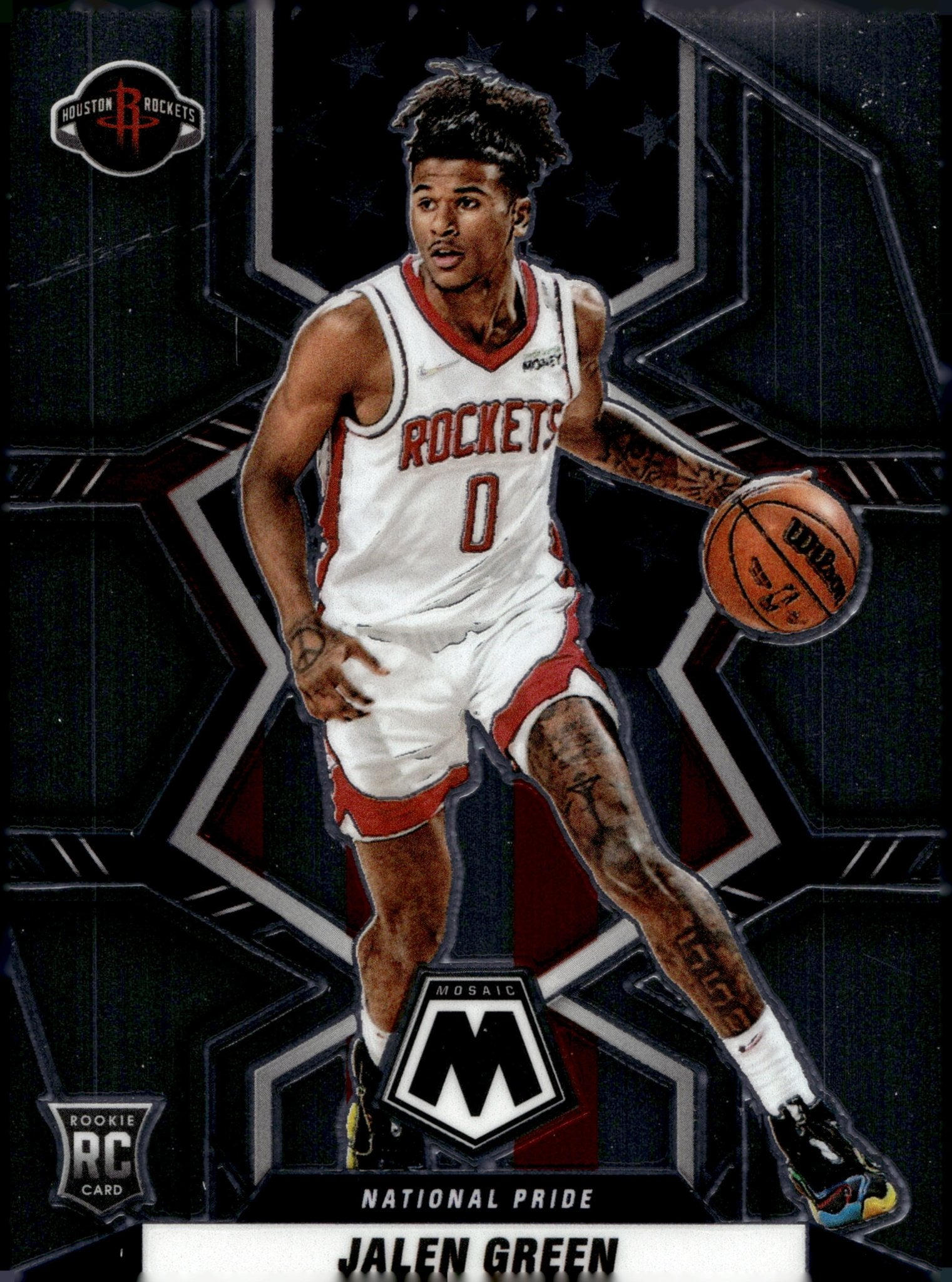 Jalen Green 2021 - 22 Panini Mosaic National Pride RC #259 #3 - Collector Store LLC