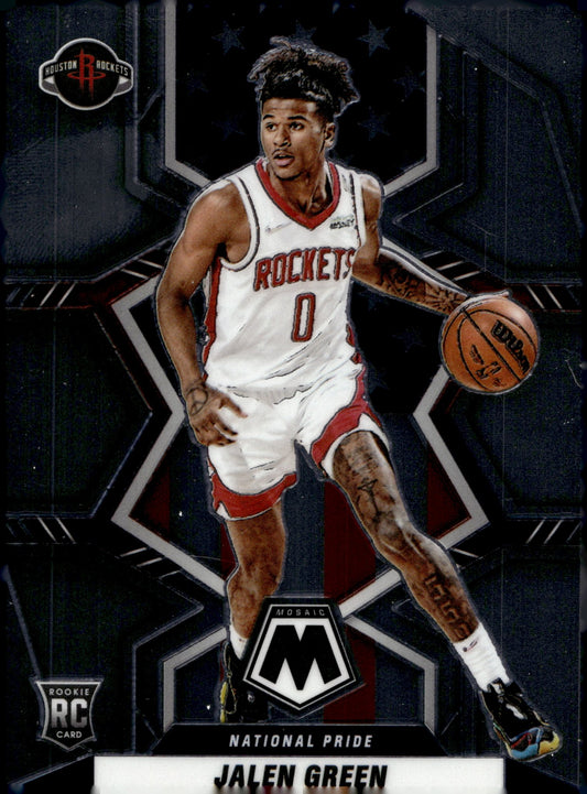Jalen Green 2021 - 22 Panini Mosaic National Pride RC #259 #4 - Collector Store LLC