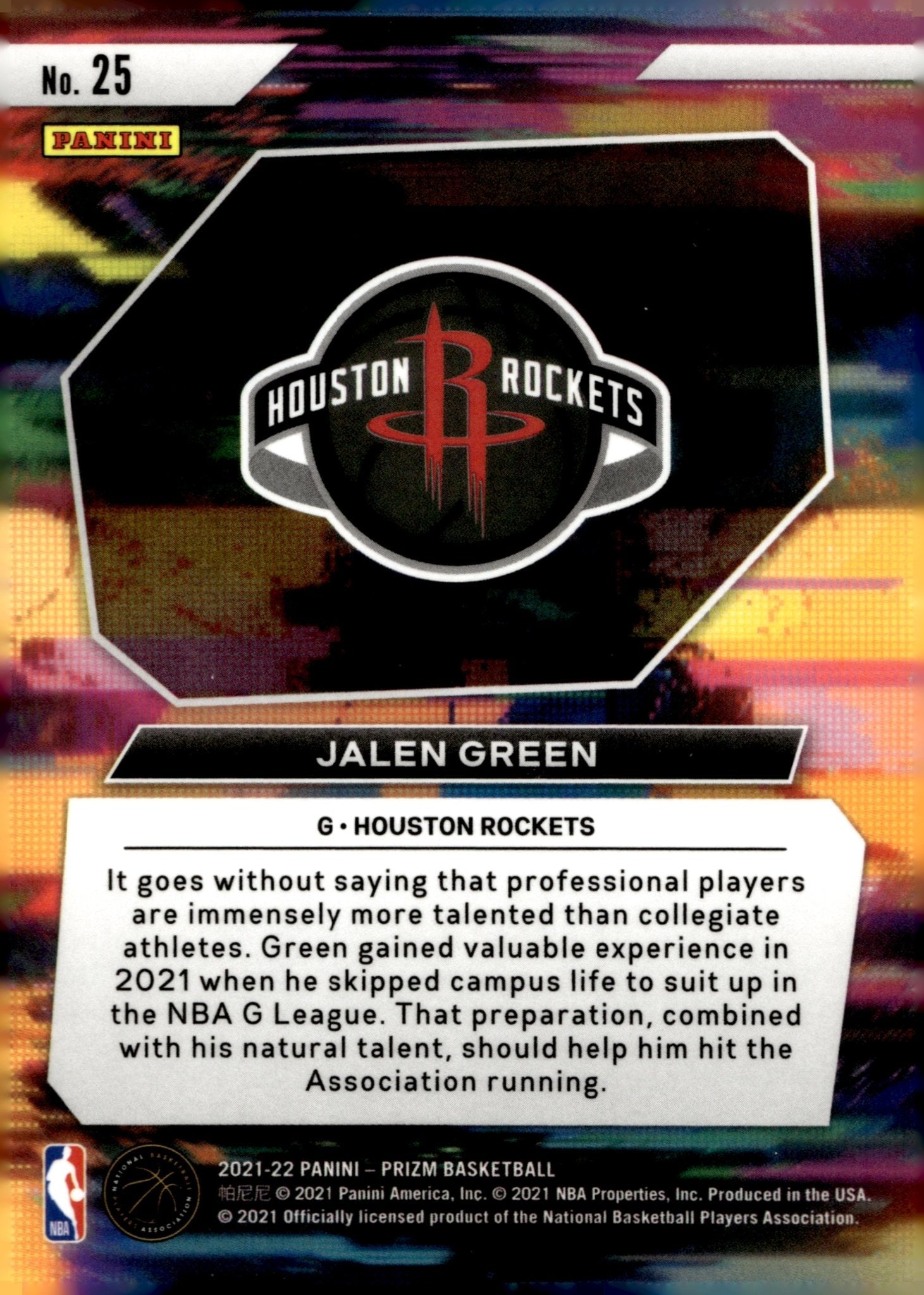 Jalen Green 2021 - 22 Panini Prizm Instant Impact RC #25 #3 - Collector Store LLC