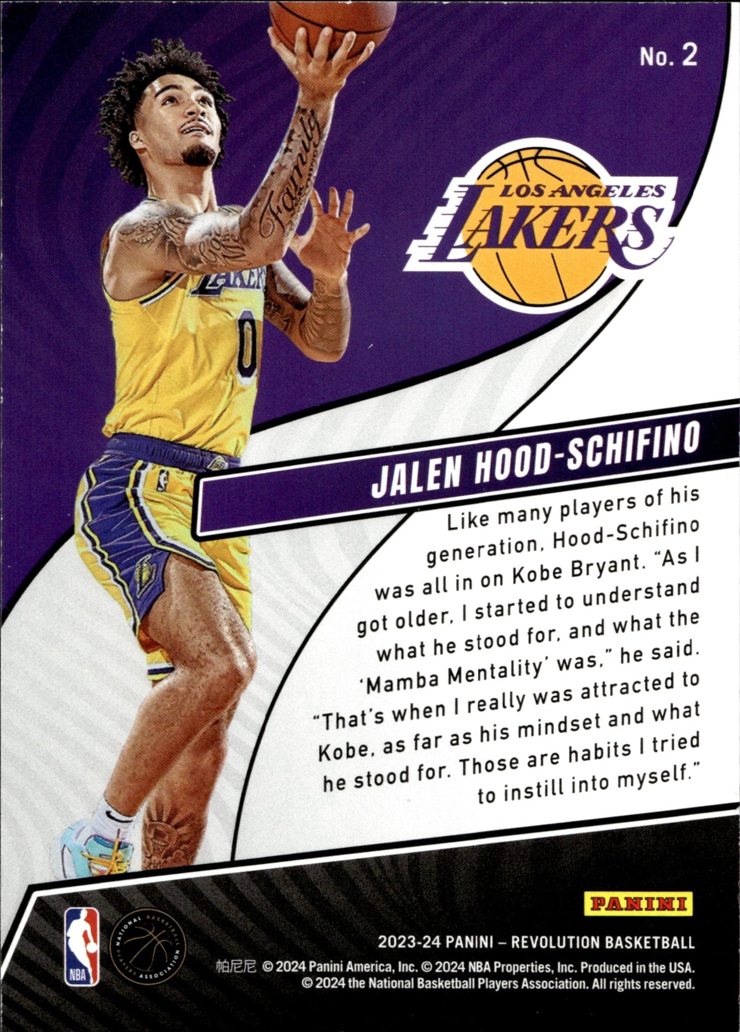 Jalen Hood - Schifino 2023 - 24 Panini Revolution RC #2 - Collector Store LLC
