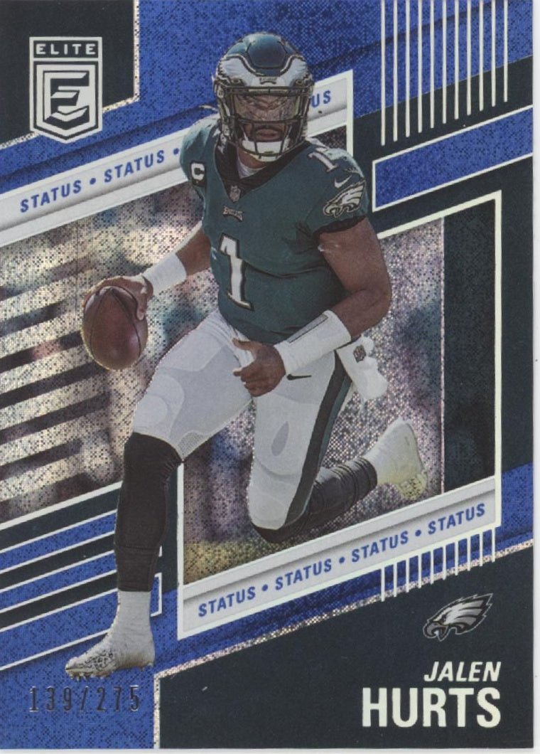 Jalen Hurts 2022 Panini Donruss Elite Status Blue 139/275 9 - Collector Store LLC