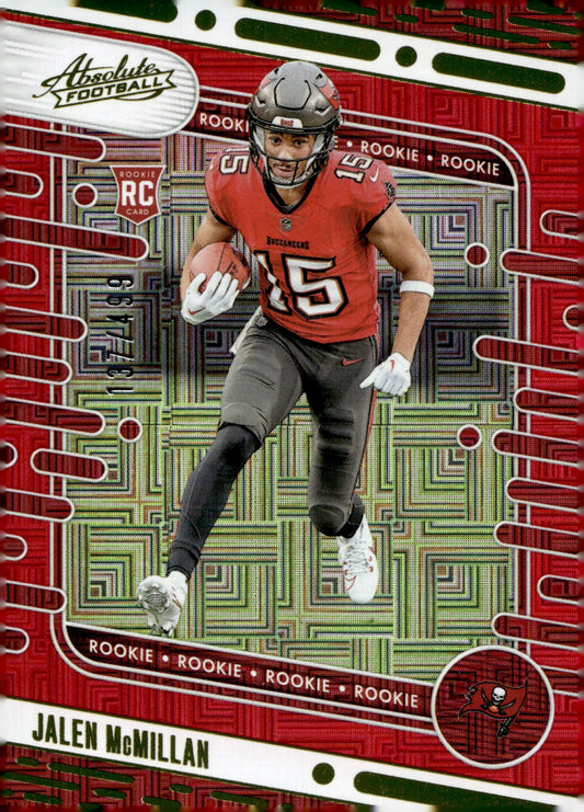 Jalen McMillan 2024 Panini Absolute Red Squares RC 137/499 #173 - Collector Store LLC