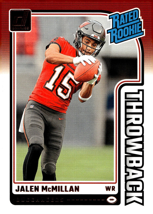 Jalen McMillan 2024 Panini Donruss Rated Rookie Throwback RC #5 - Collector Store LLC