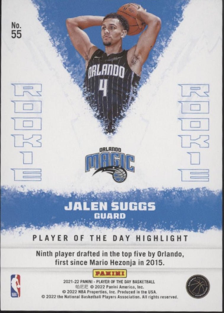Jalen Suggs 2021 - 22 Panini Player of the Day Impact RC 40/99 55 - Collector Store LLC