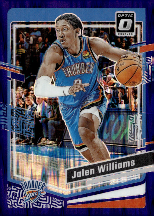 Jalen Williams 2023 - 24 Panini Donruss Optic Purple Shimmer Prizm #188 - Collector Store LLC