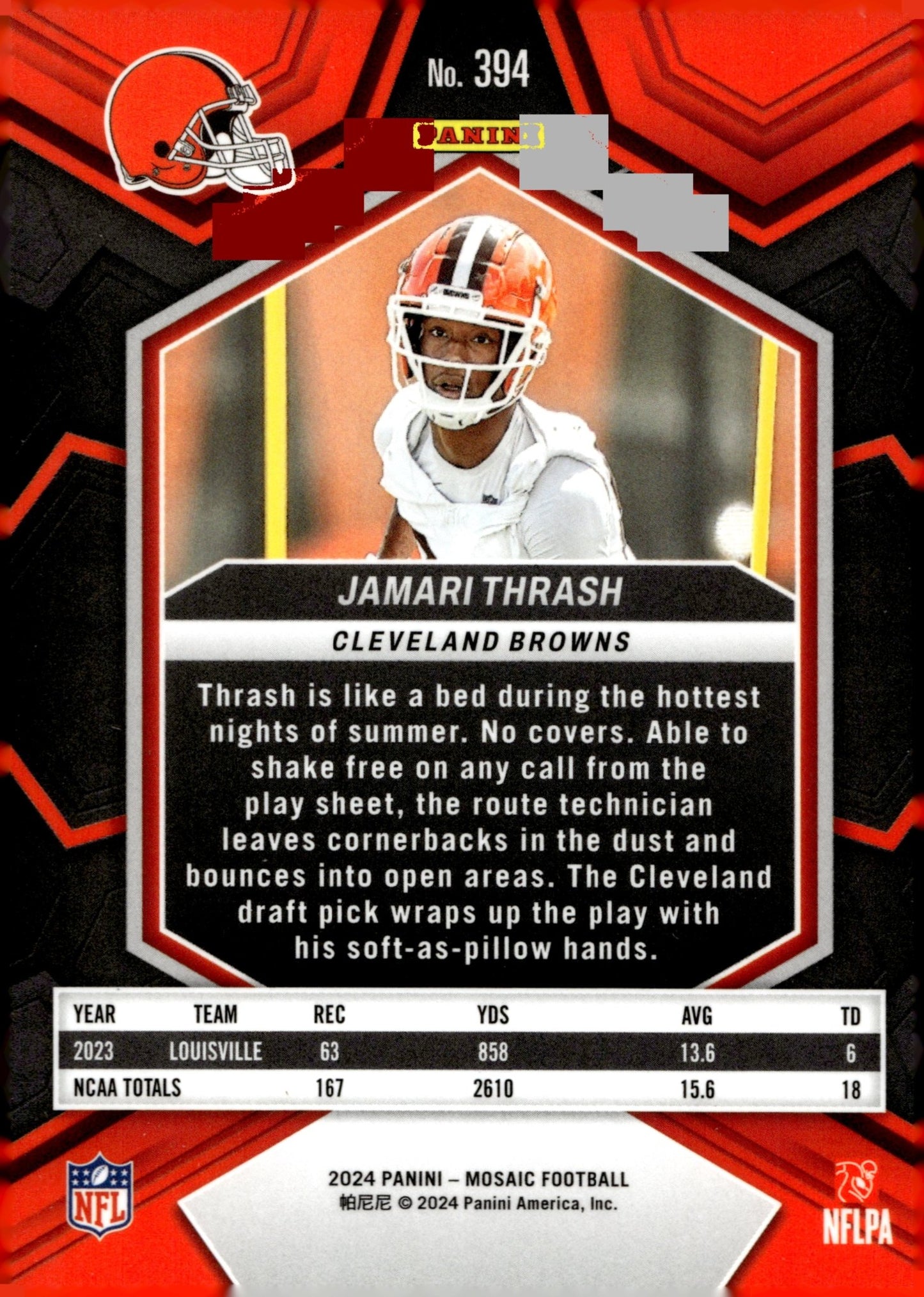 Jamari Thrash 2024 Panini Mosaic RC #394 - Collector Store LLC