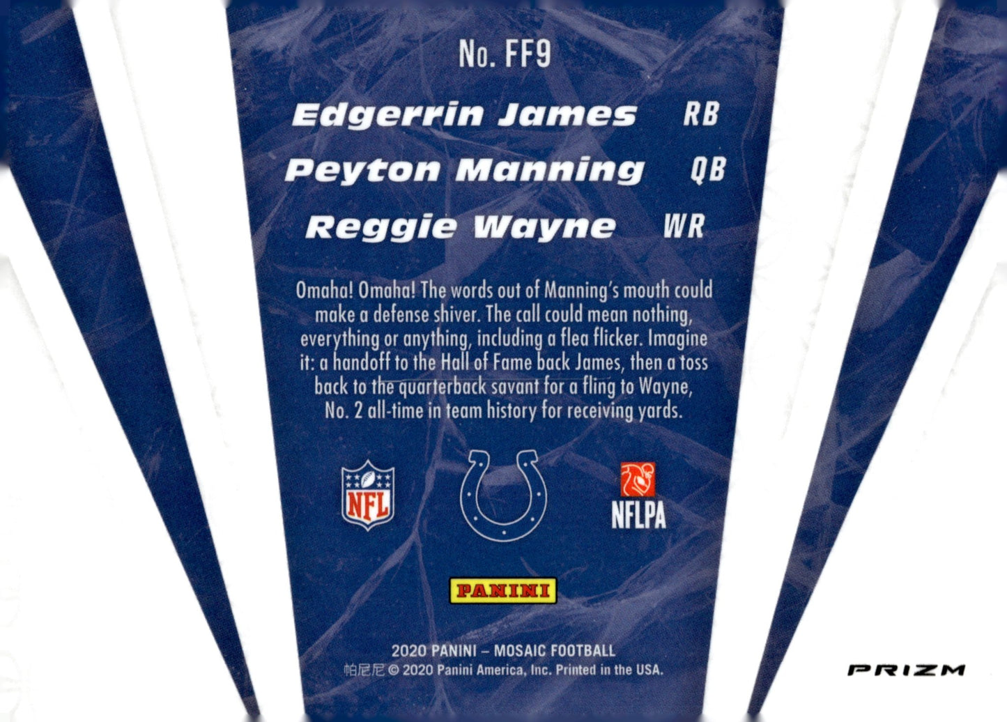 James / Manning / Wayne 2020 Panini Mosaic Flea Flicker Green Prizm #FF9 - Collector Store LLC