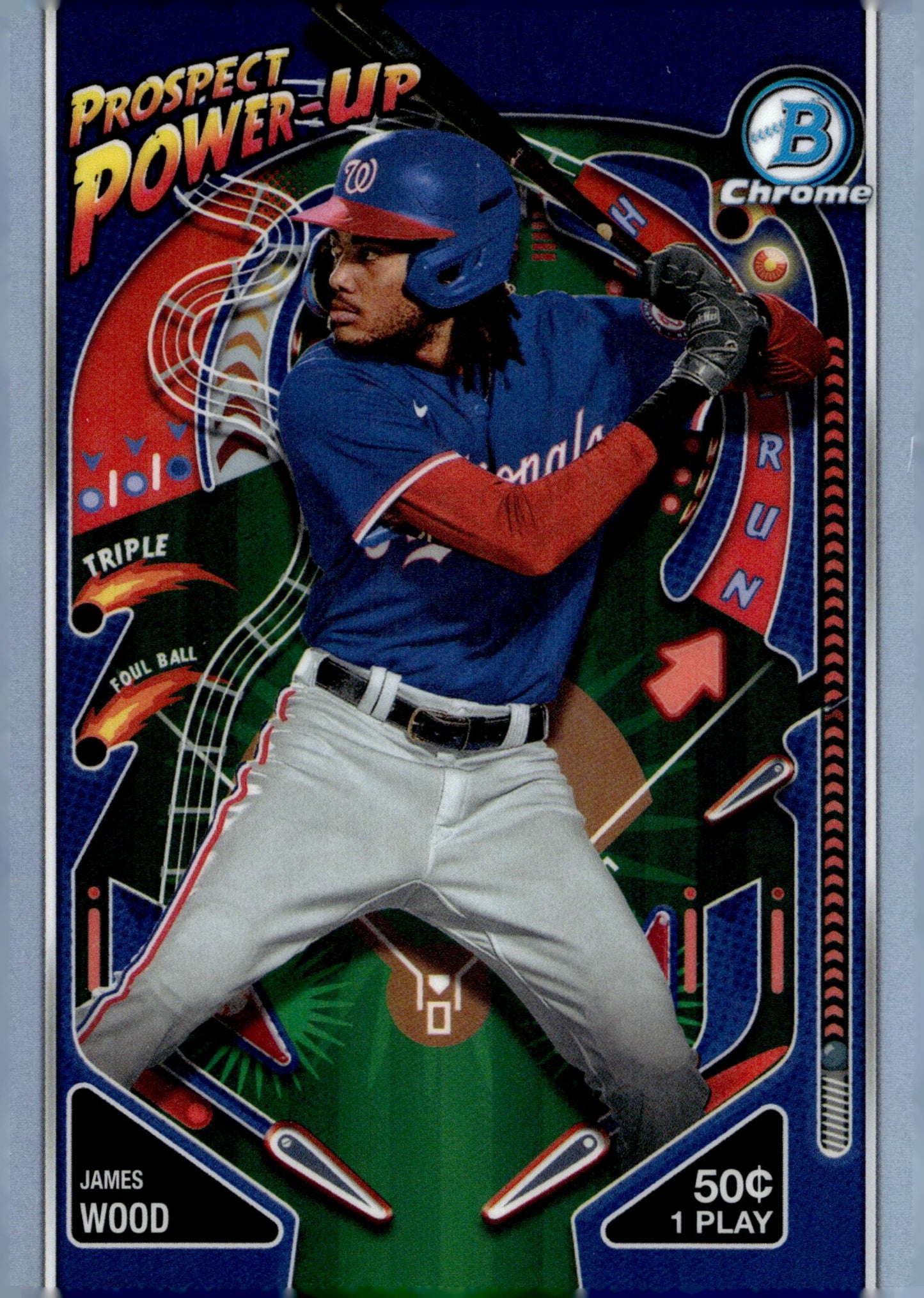 James Wood 2024 Bowman Chrome Prospect Power Up Refractor #PP - 14 - Collector Store LLC