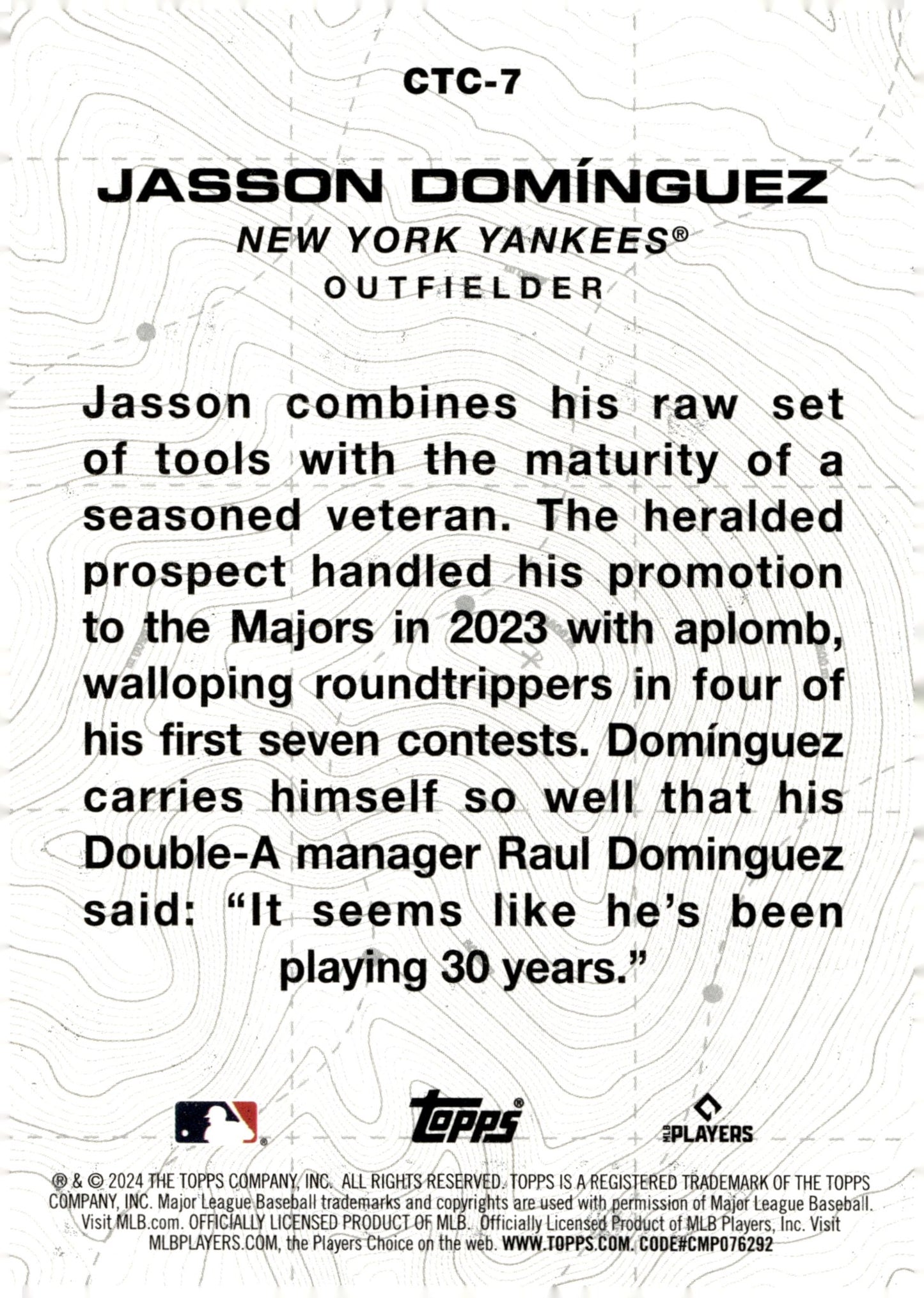 Jasson Dominguez 2024 Topps Series 2 City 2 City RC #CTC - 7 #2 - Collector Store LLC