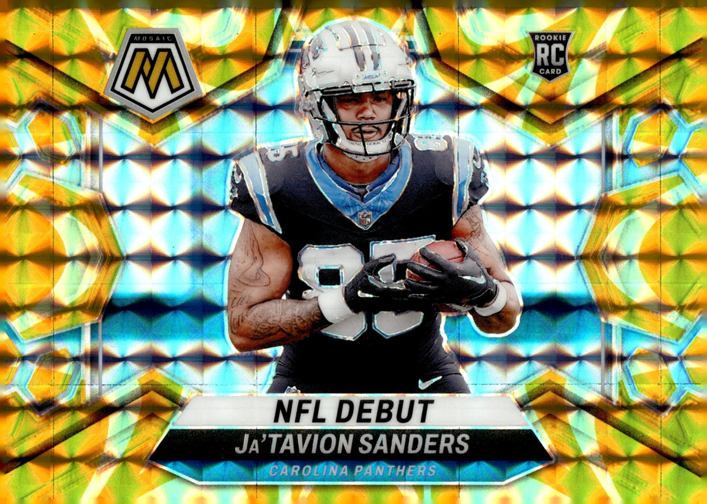 Ja'Tavion Sanders 2024 Panini Mosaic NFL Debut Gold Prizm RC #288 - Collector Store LLC