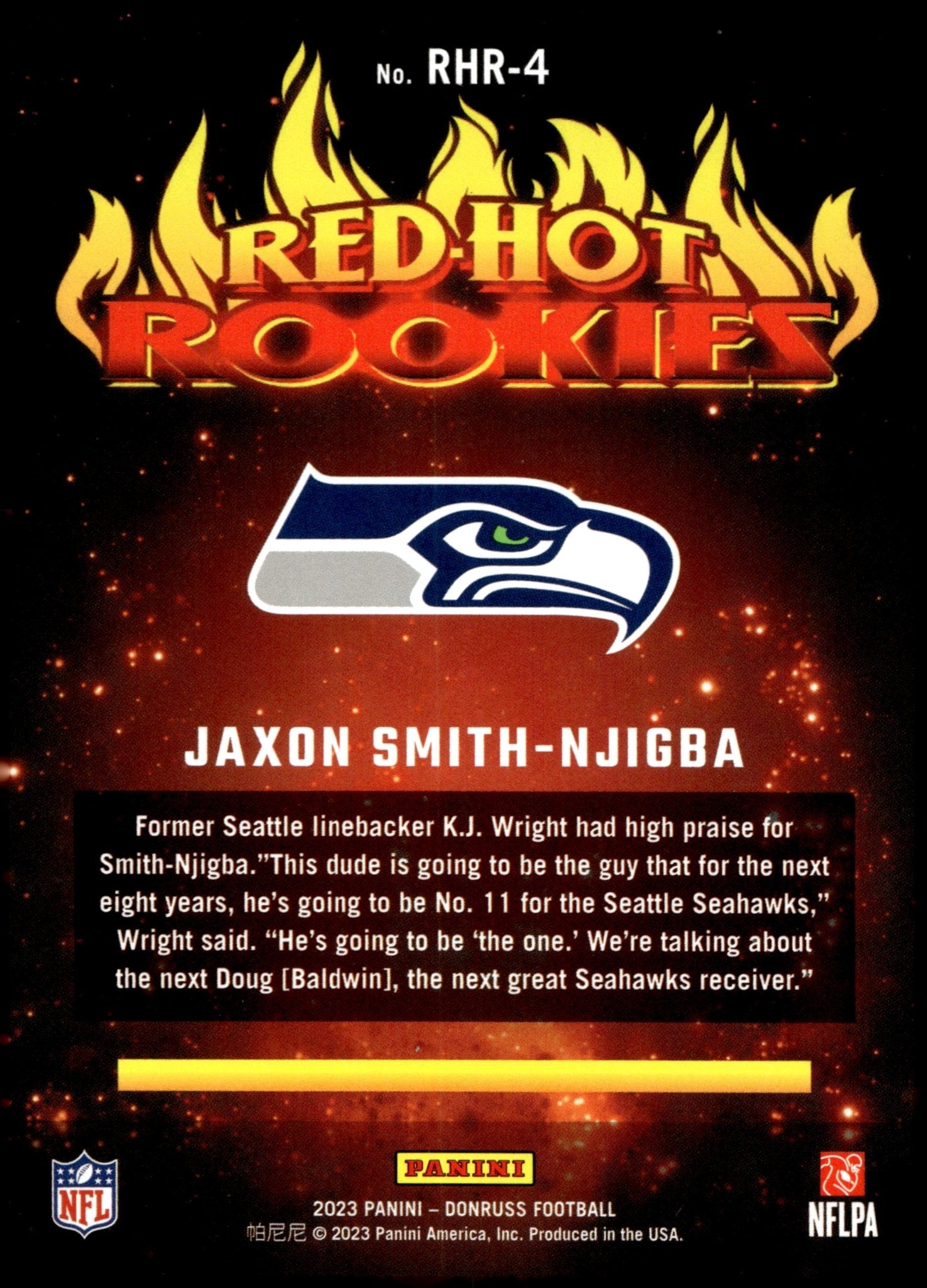Jaxon Smith - Njigba 2023 Panini Donruss Red Hot Rookies #RHR - 4 - Collector Store LLC