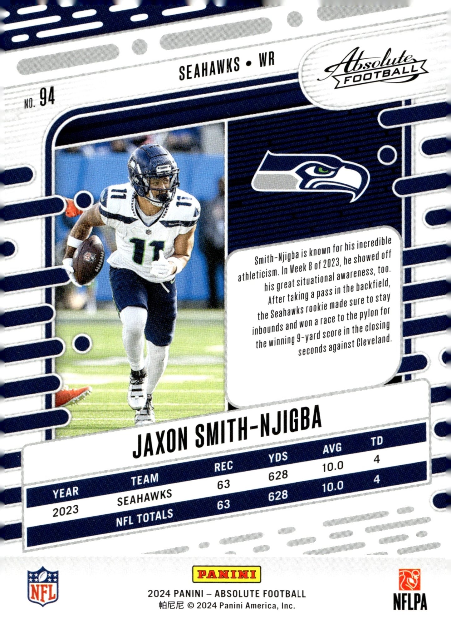 Jaxon Smith - Njigba 2024 Panini Absolute #94 - Collector Store LLC