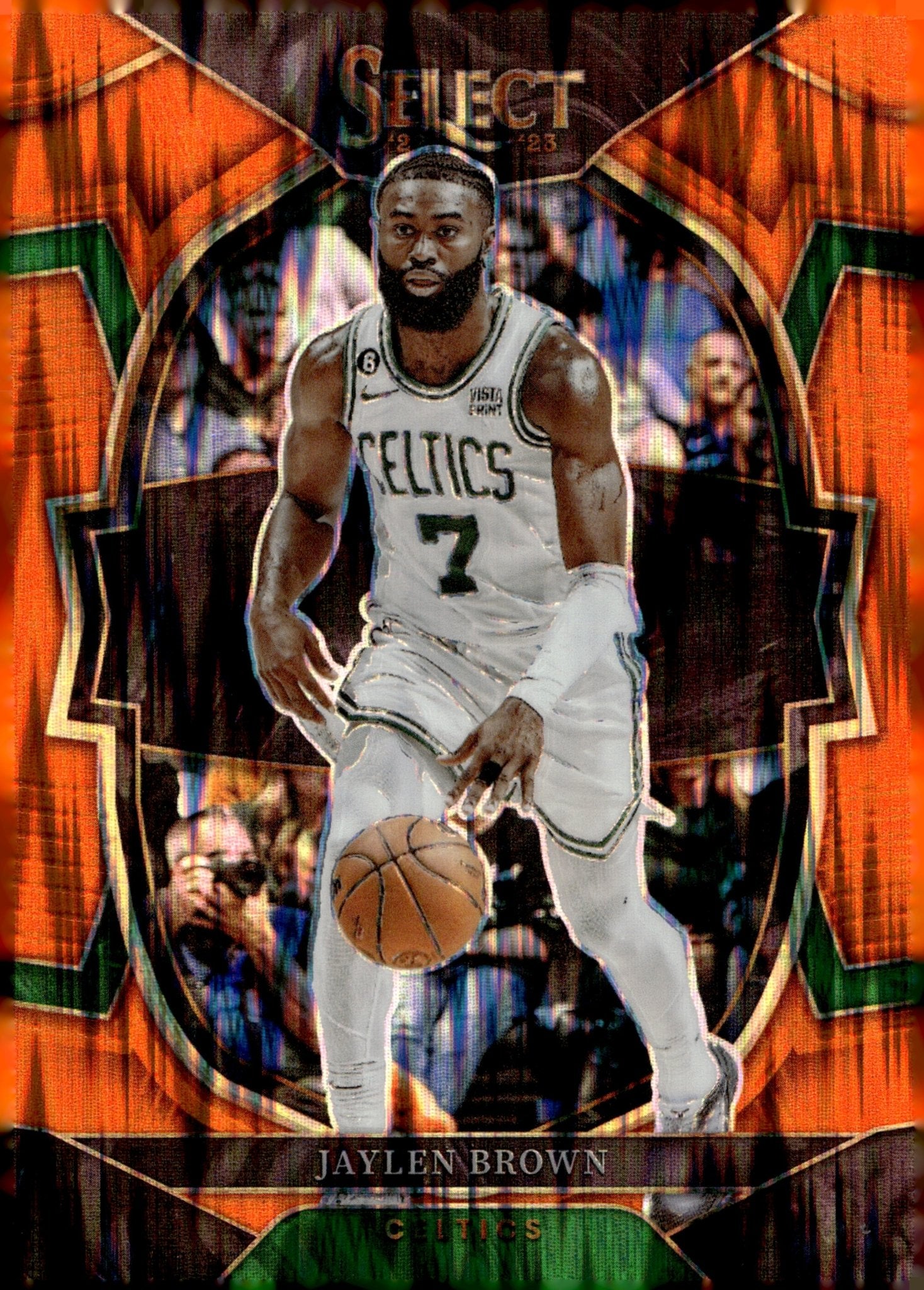 Jaylen Brown 2022 - 23 Panini Select Orange Shimmer Prizm #32 - Collector Store LLC