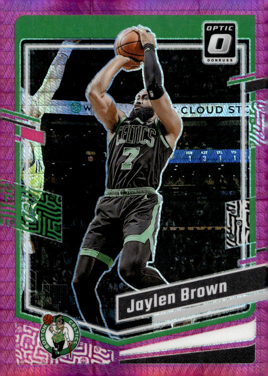 Jaylen Brown 2023 - 24 Panini Donruss Optic Pink Prism Prizm #113 #1 - Collector Store LLC