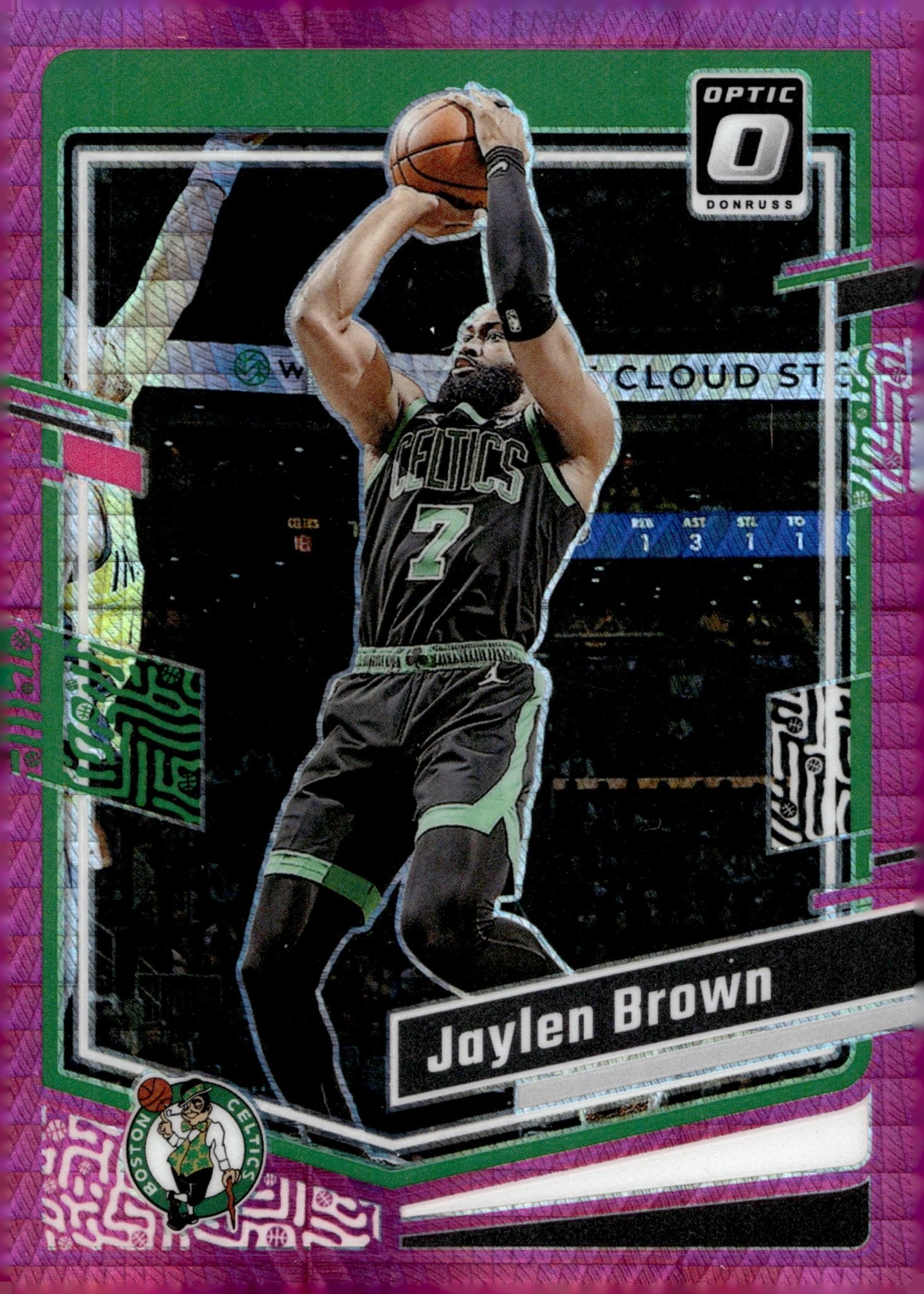 Jaylen Brown 2023 - 24 Panini Donruss Optic Pink Prism Prizm #113 #2 - Collector Store LLC