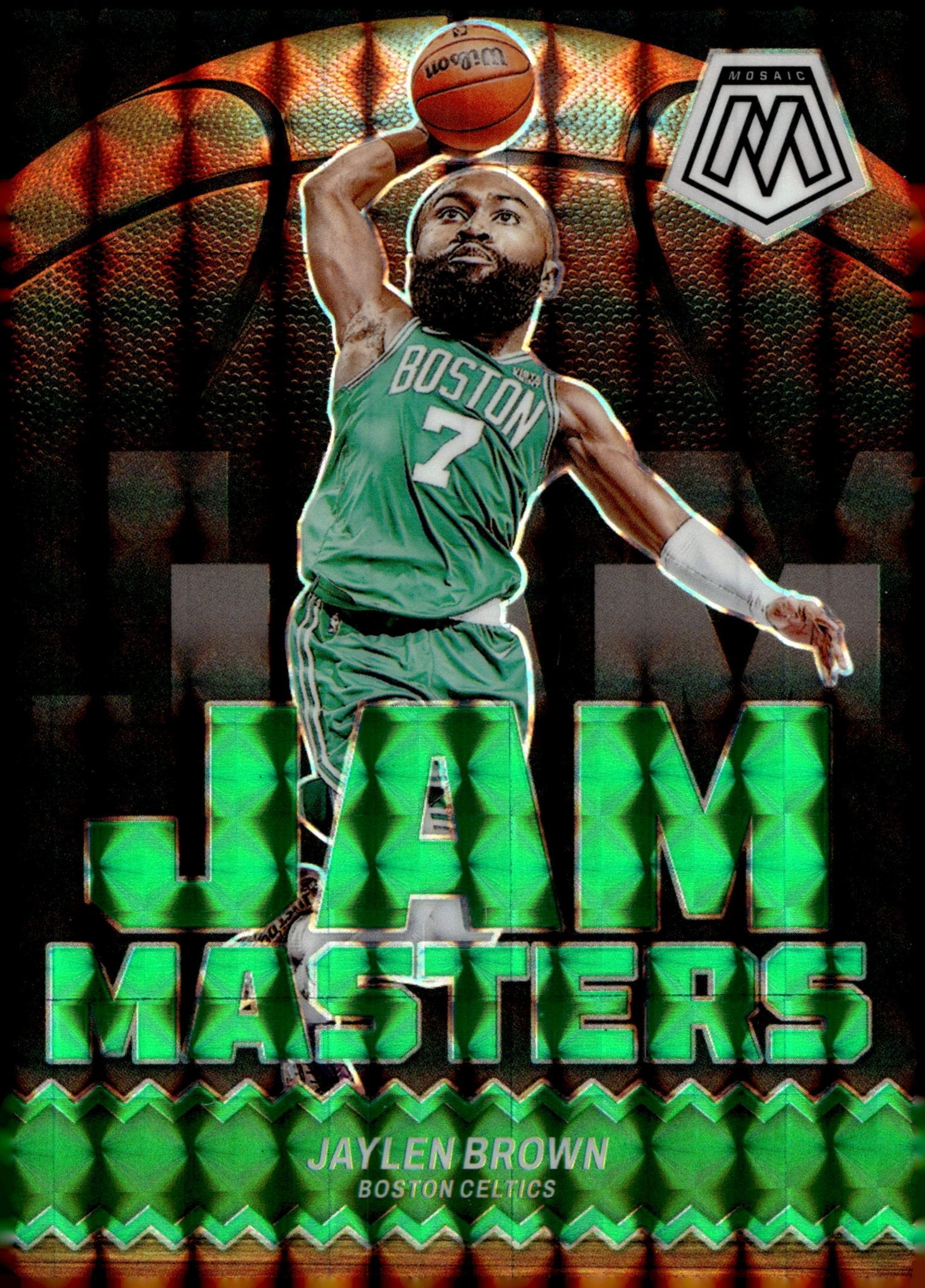 Jaylen Brown 2023 - 24 Panini Mosaic Jam Masters Green PRizm #11 - Collector Store LLC
