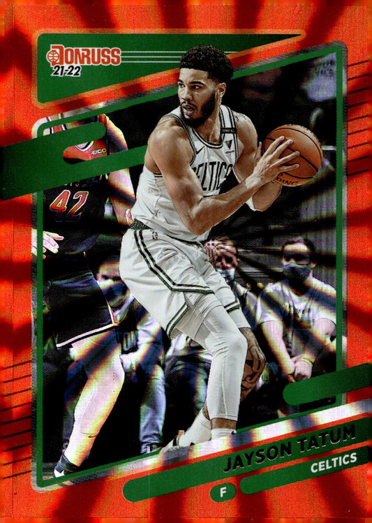 Jayson Tatum 2021 - 22 Panini Donruss Orange Laser #60 - Collector Store LLC