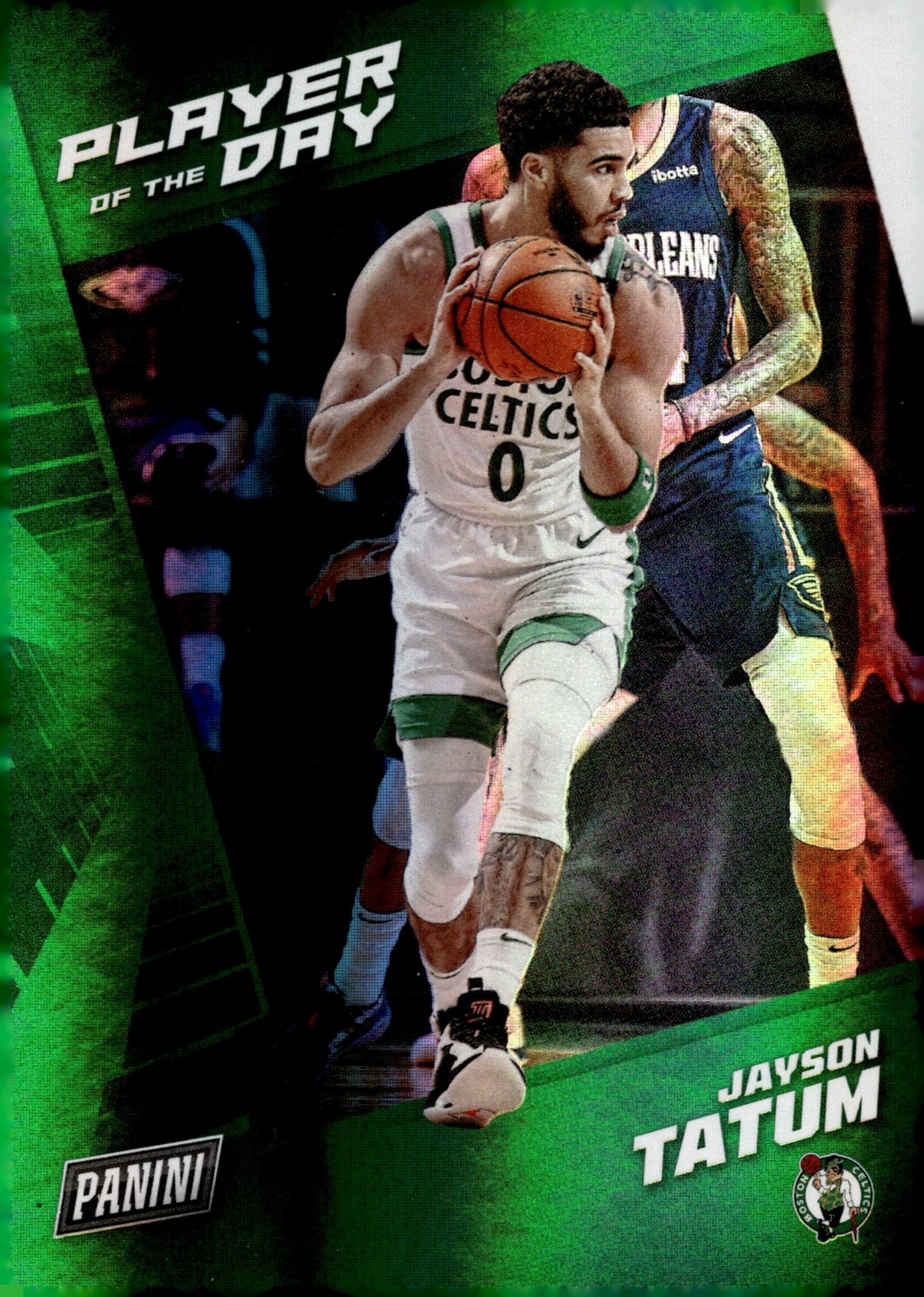 Jayson Tatum 2021 - 22 Panini Player of the Day Green #4 - Collector Store LLC