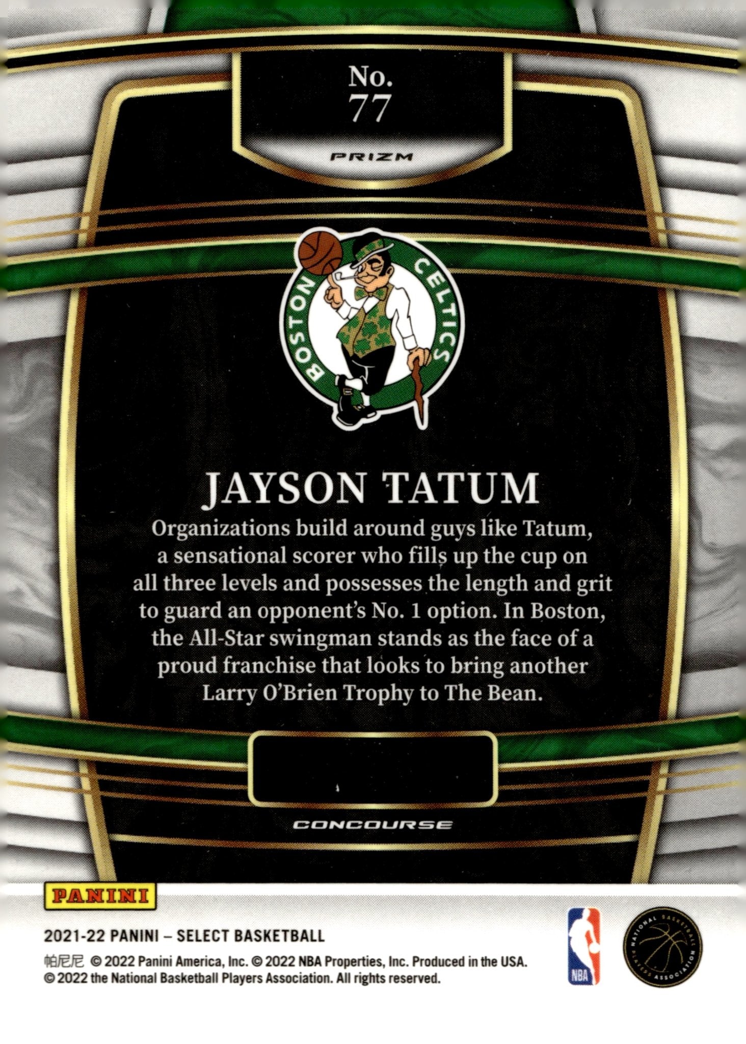 Jayson Tatum 2021 - 22 Panini Select Orange Shimmer Prizm #77 - Collector Store LLC