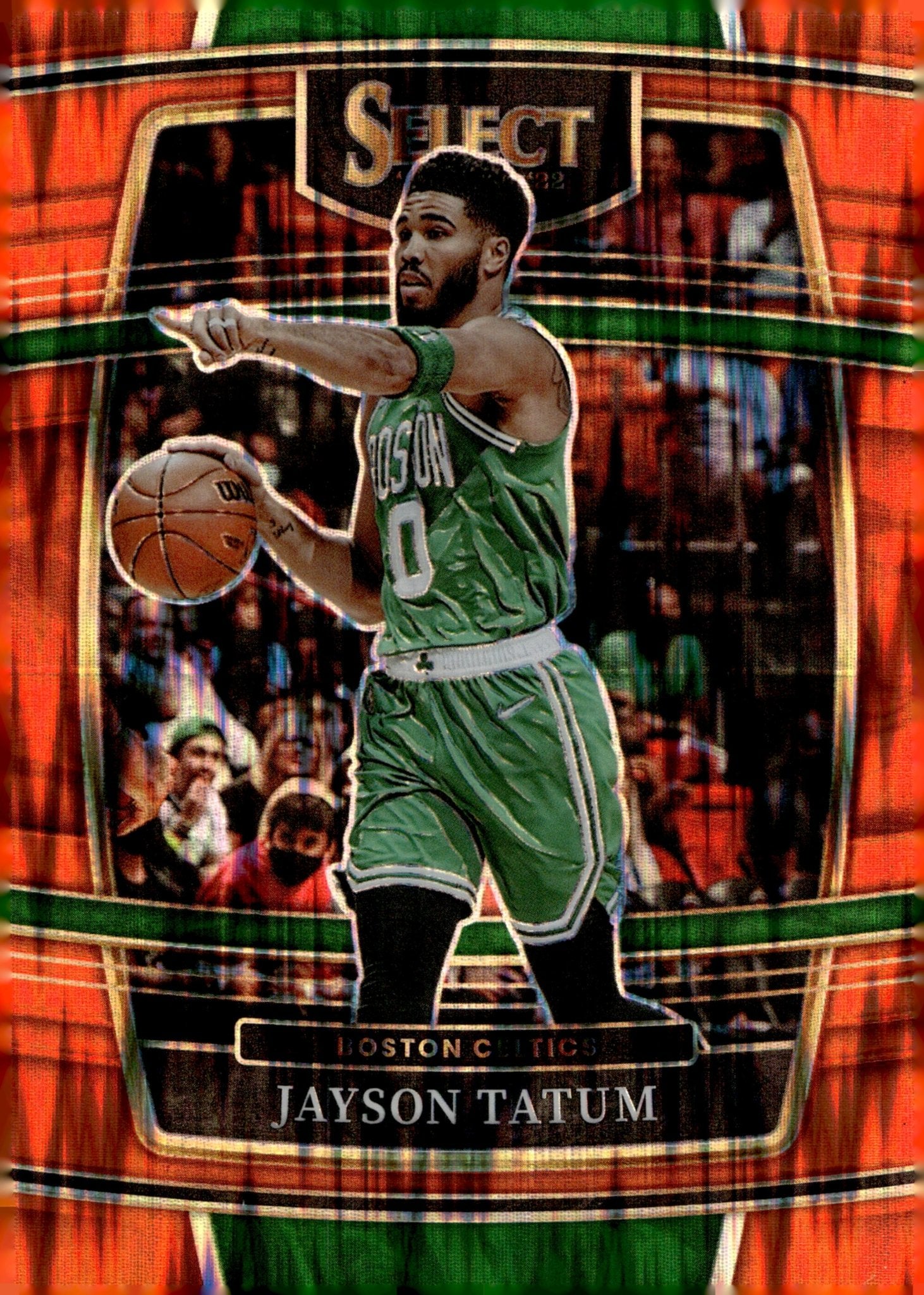 Jayson Tatum 2021 - 22 Panini Select Orange Shimmer Prizm #77 - Collector Store LLC