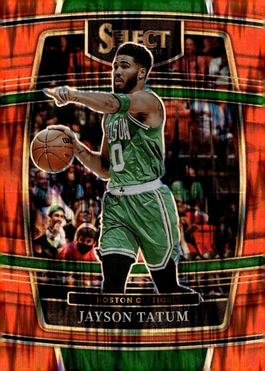 Jayson Tatum 2021 - 22 Panini Select Orange Shimmer Prizm #77 - Collector Store LLC