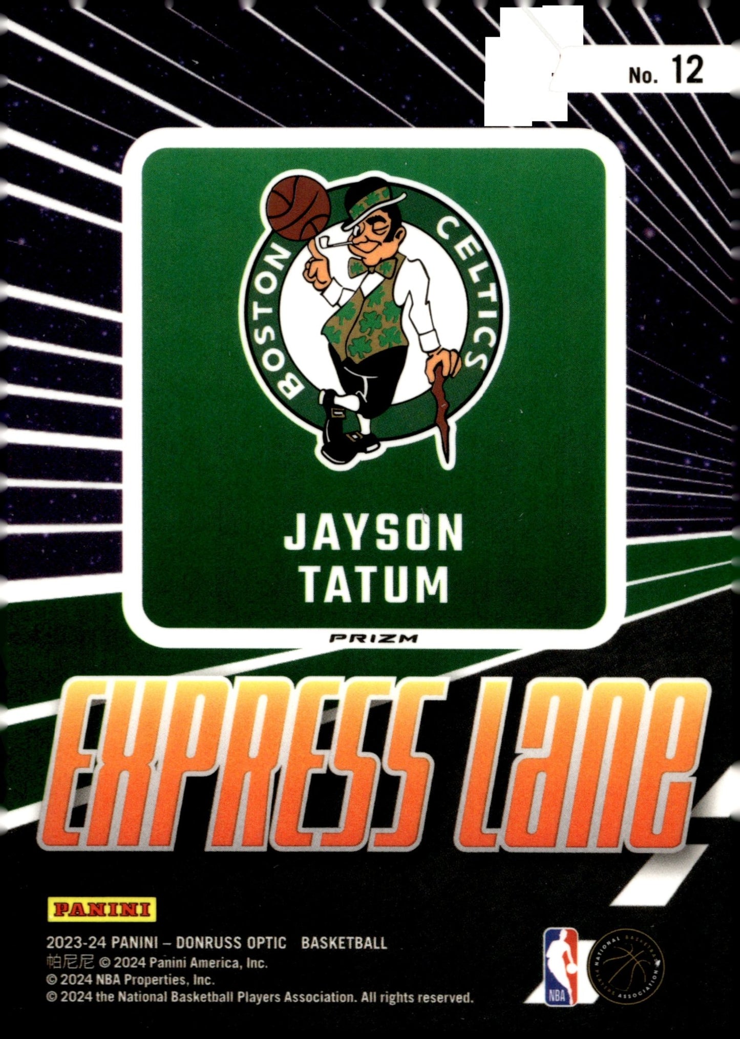 Jayson Tatum 2023 - 24 Panini Donruss Optic Express Lane Prizm #12 #1 - Collector Store LLC