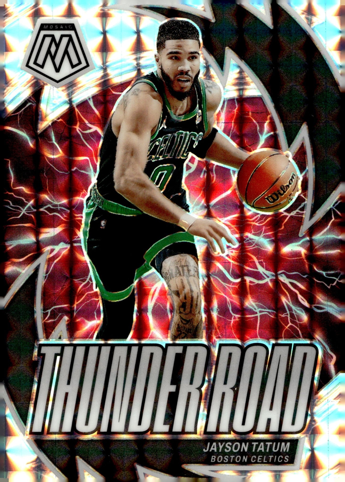Jayson Tatum 2023 - 24 Panini Mosaic Thunder Road Prizm #15 - Collector Store LLC