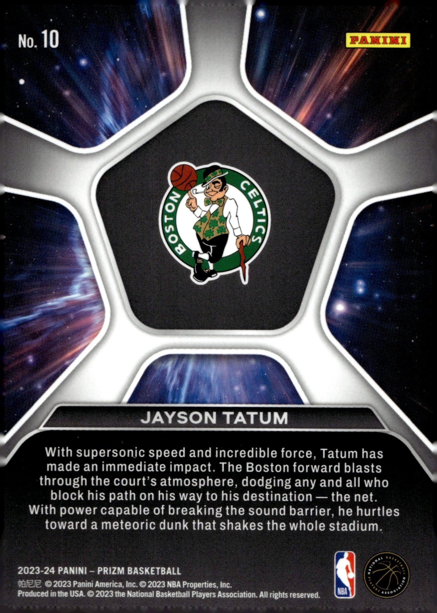 Jayson Tatum 2023 - 24 Panini Prizm Deep Space #10 - Collector Store LLC