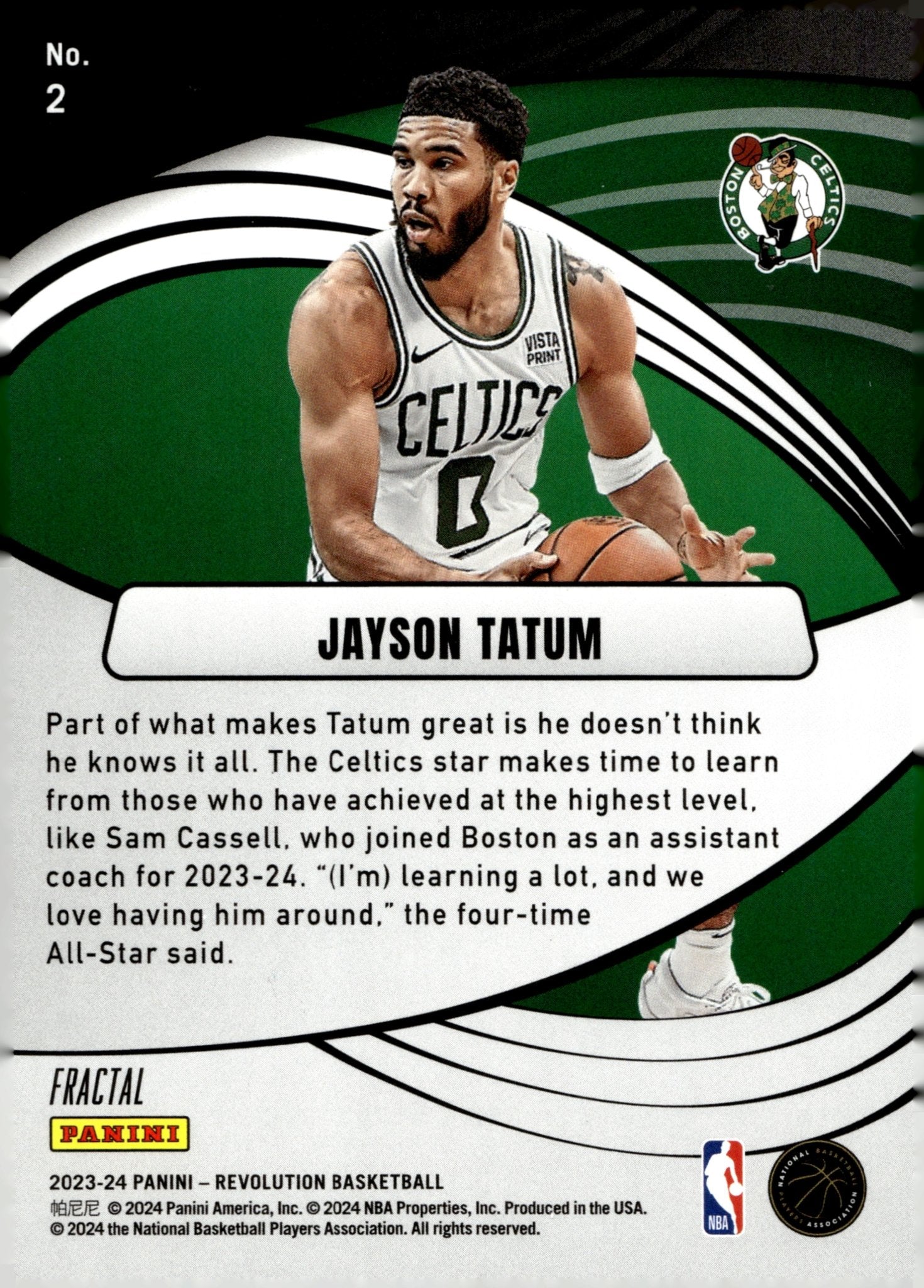 Jayson Tatum 2023 - 24 Panini Revolution Supernova #2 - Collector Store LLC