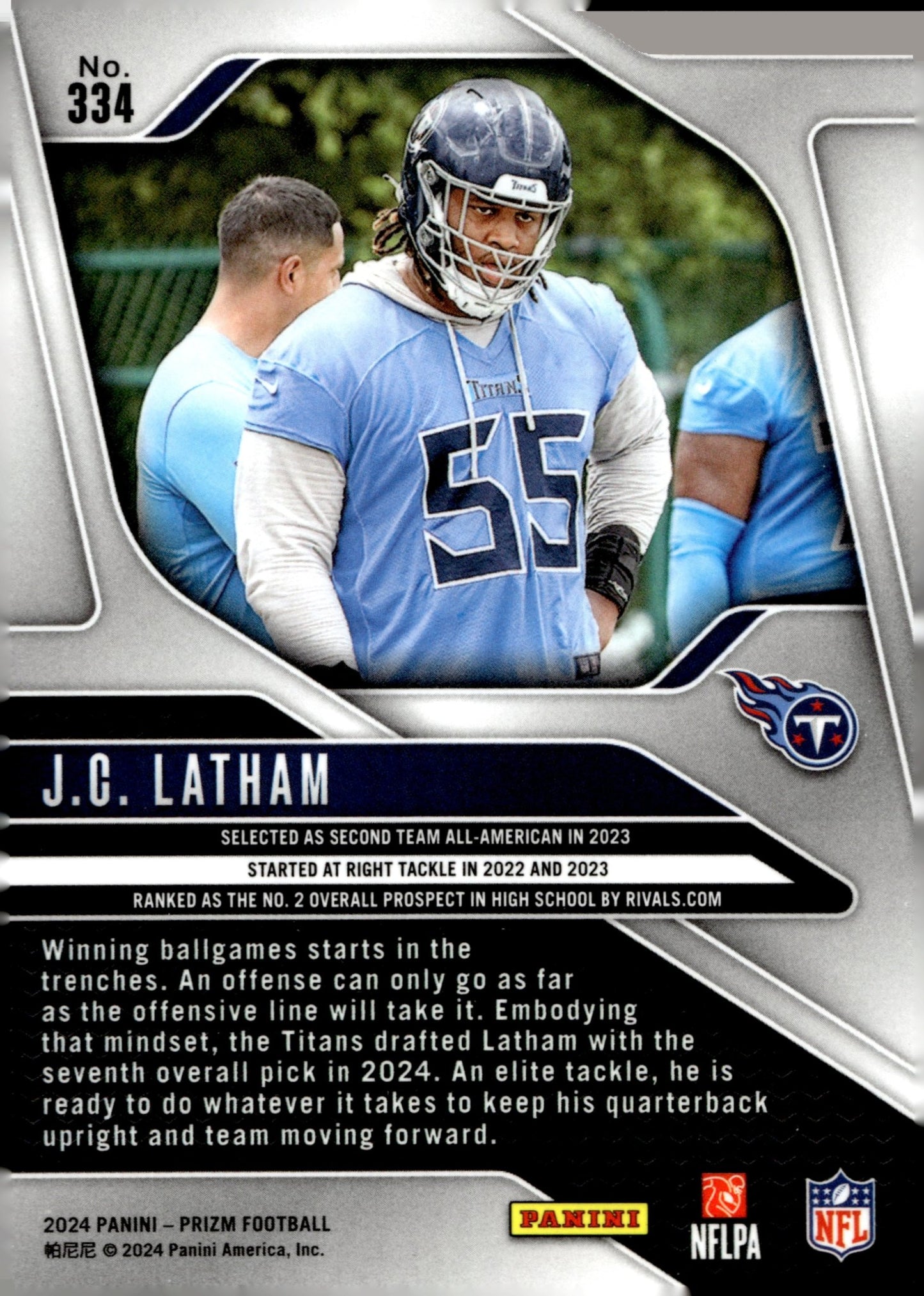JC Latham 2024 Panini Prizm RC #334 - Collector Store LLC