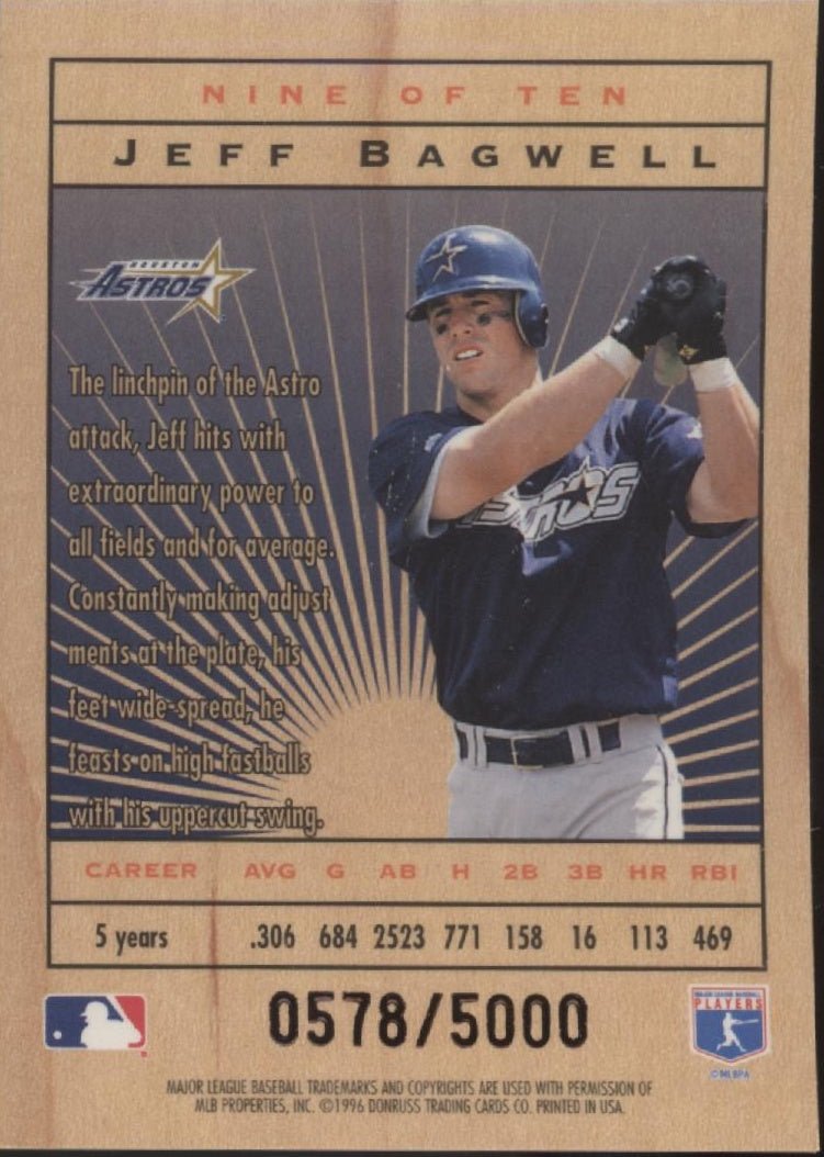 Jeff Bagwell 1996 Leaf Lumberjacks 0578/5000 #9 - Collector Store LLC