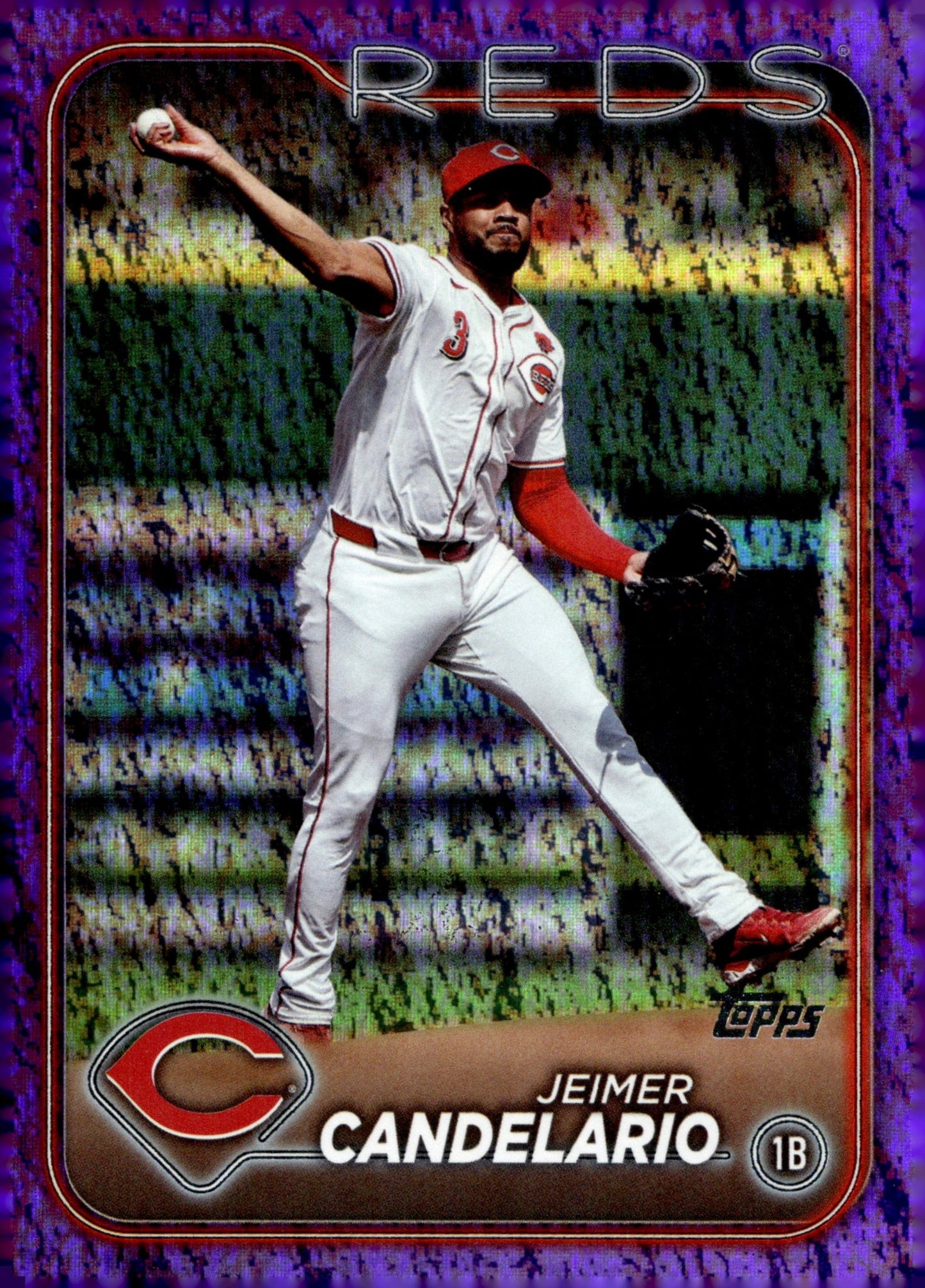 Jeimer Candelario 2024 Topps Update Series Purple Foilboard 050/799 US142 - Collector Store LLC