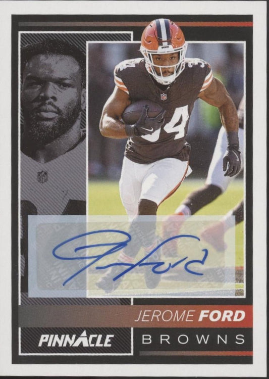 Jerome Ford 2024 Panini Encore Pinnacle Auto 050/199 49 - Collector Store LLC