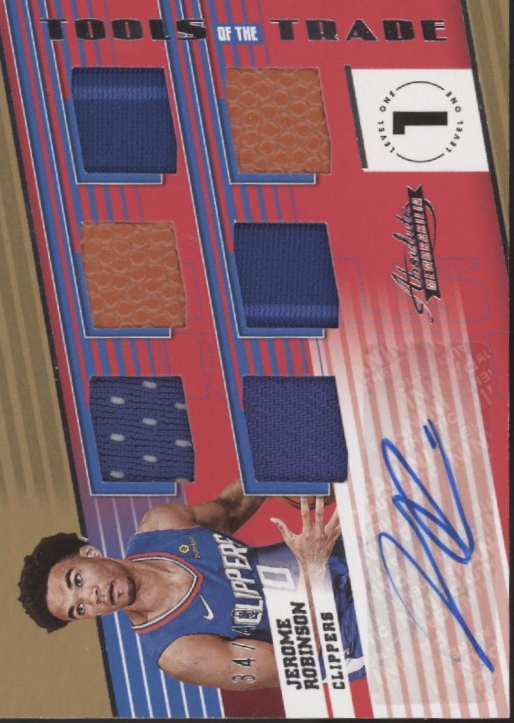 Jerome Robinson 2018 - 19 Absolute Memorabilia Tools of the Trade Relics Auto /49 - Collector Store LLC