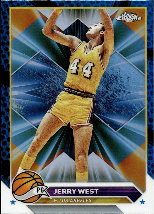 Jerry West 2024 Topps Chrome Blue Refractor #125 - Collector Store LLC