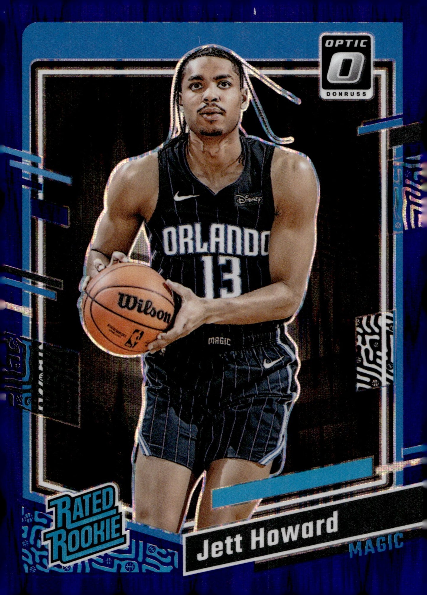 Jett Howard 2023 - 24 Donruss Optic Rated Rookie Purple Shimmer Prizm RC #240 - Collector Store LLC