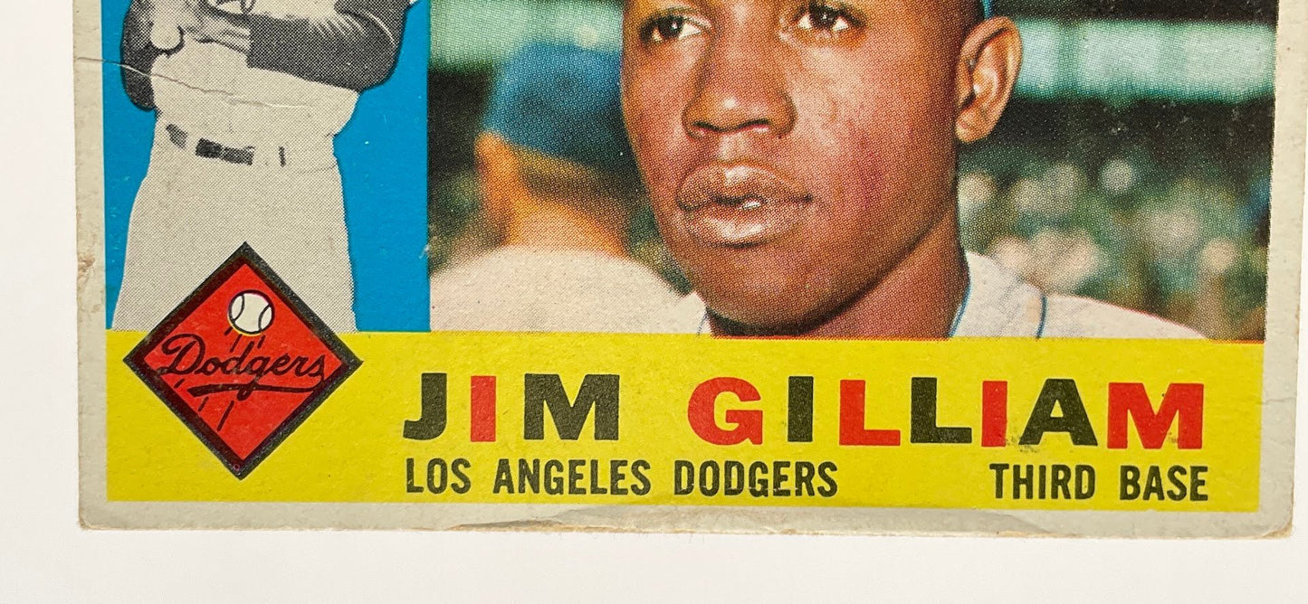 Jim Gilliam 1960 Topps #255 Los Angeles Dodgers VG - EX - Collector Store LLC
