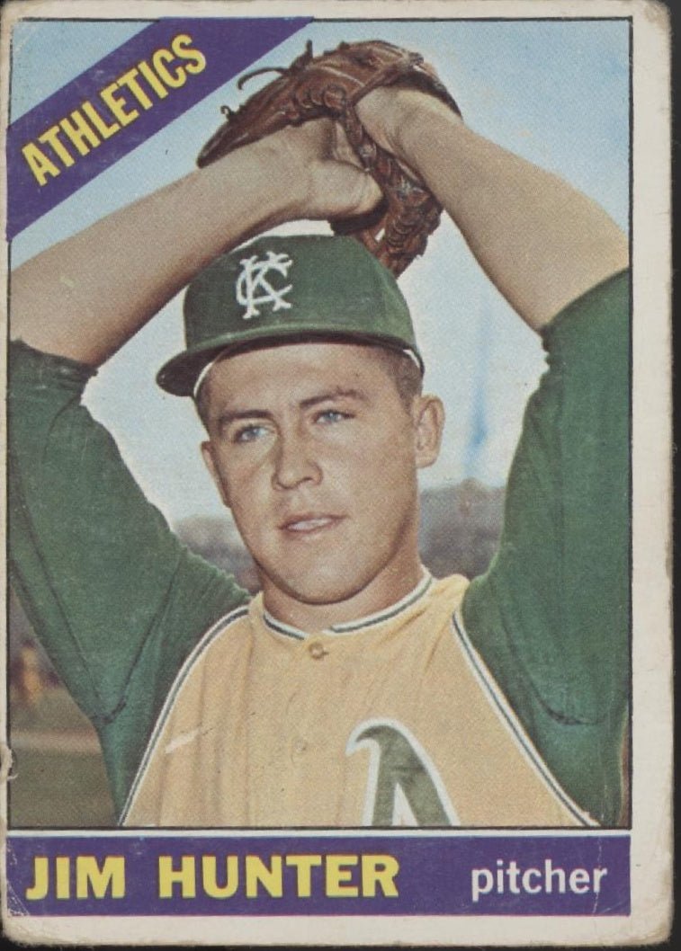 Jim Hunter 1966 Topps #36 Kansas City Athletics PR - Collector Store LLC
