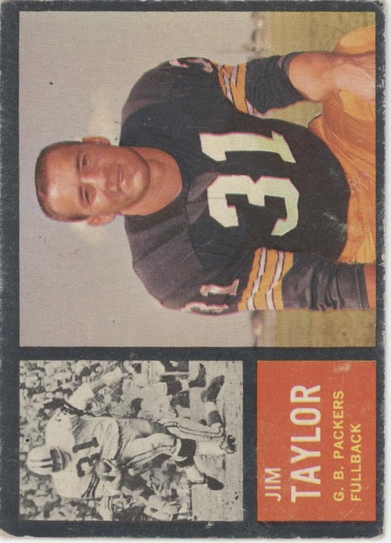 Jim Taylor 1962 Topps #66 Green Bay Packers GD #1 - Collector Store LLC