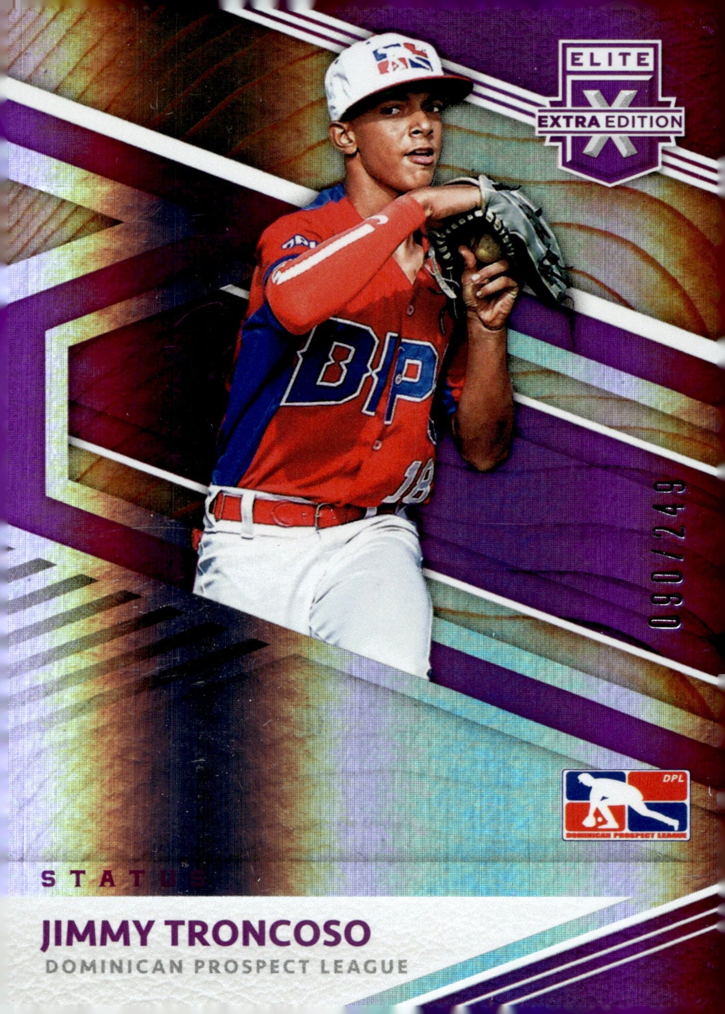 Jimmy Troncoso 2020 Panini Elite Extra Edition Status Purple 090/249 177 - Collector Store LLC