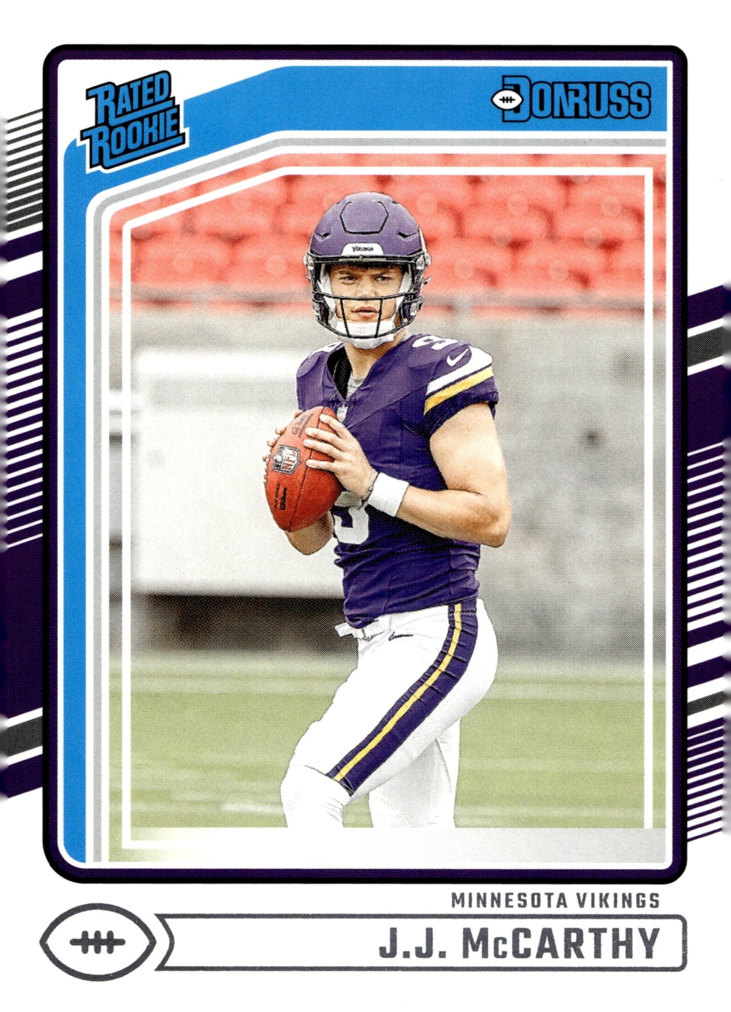 JJ McCarthy 2024 Panini Donruss Rated Rookie RC 303 - Collector Store LLC