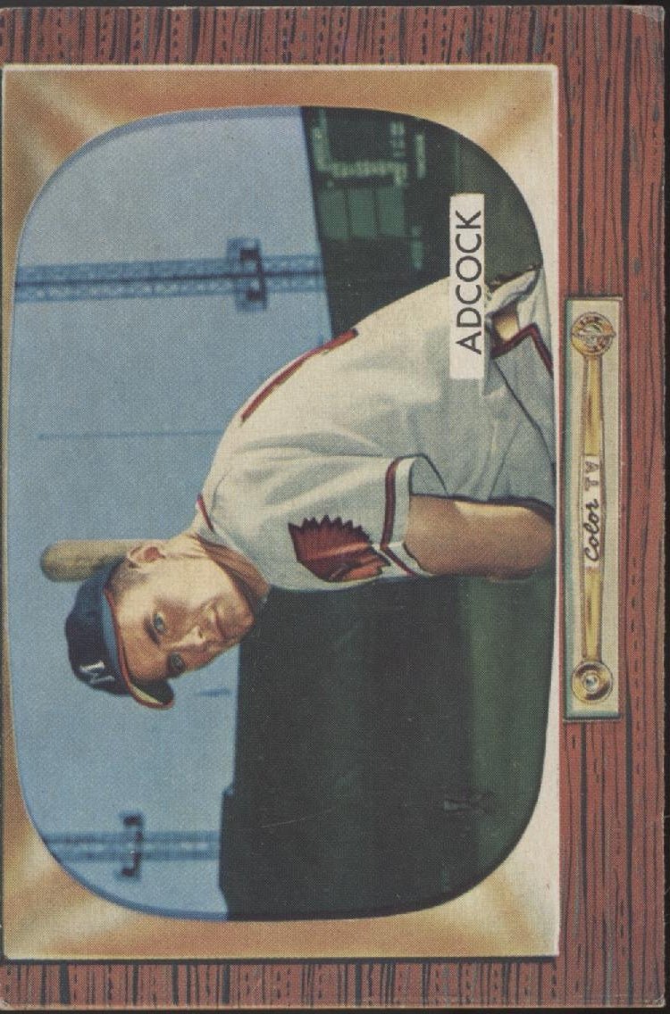 Joe Adcock 1955 Bowman #218 Milwaukee Braves VG - Collector Store LLC