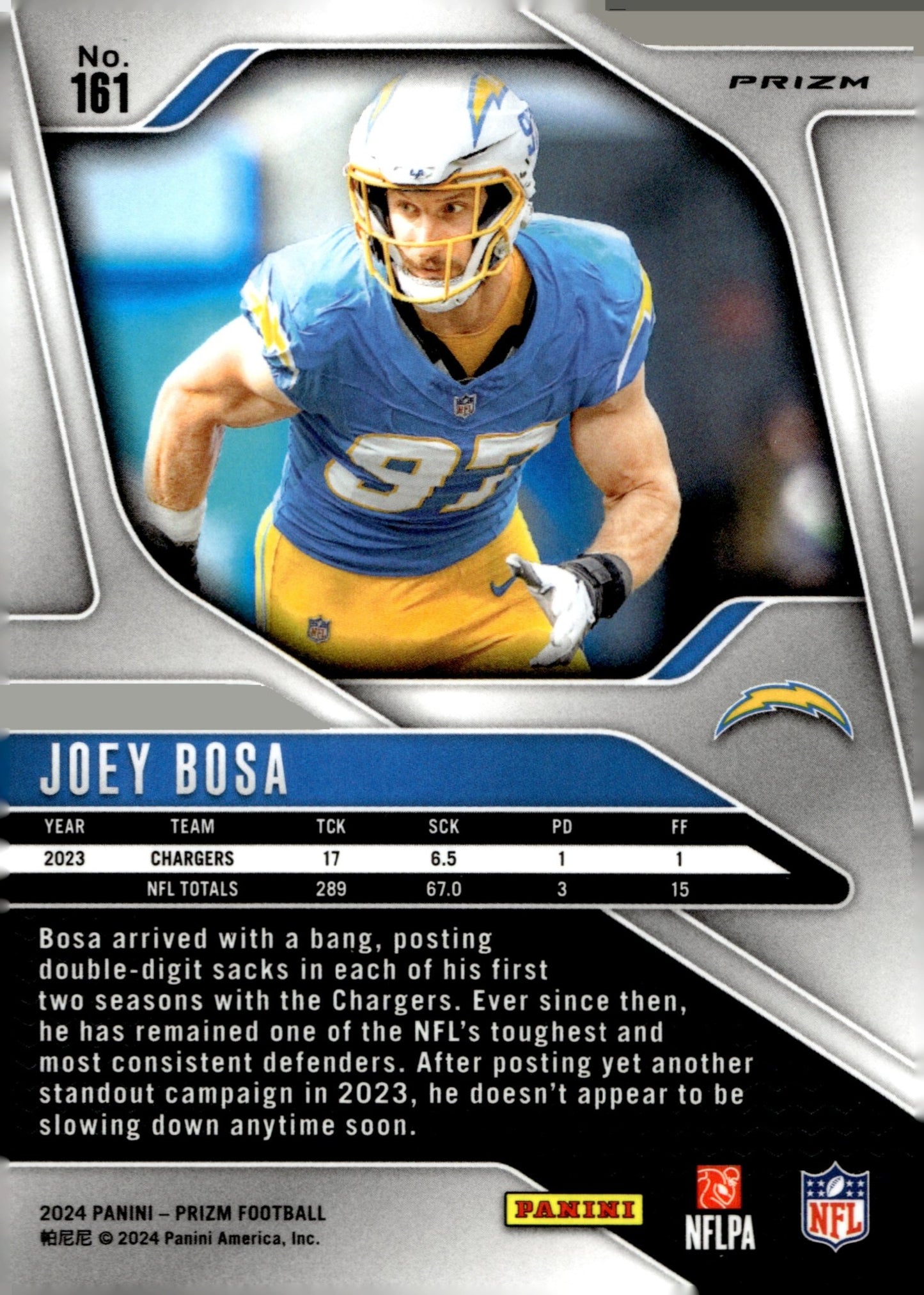 Joey Bosa 2024 Panini Prizm Checker Prizm #161 - Collector Store LLC