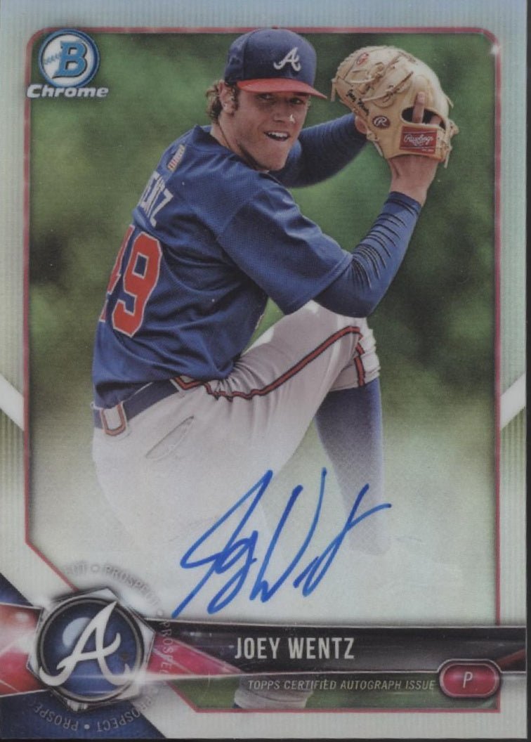 Joey Wentz 2018 Bowman Chrome Prospect Refractor Auto 056/499 CPA - JW - Collector Store LLC