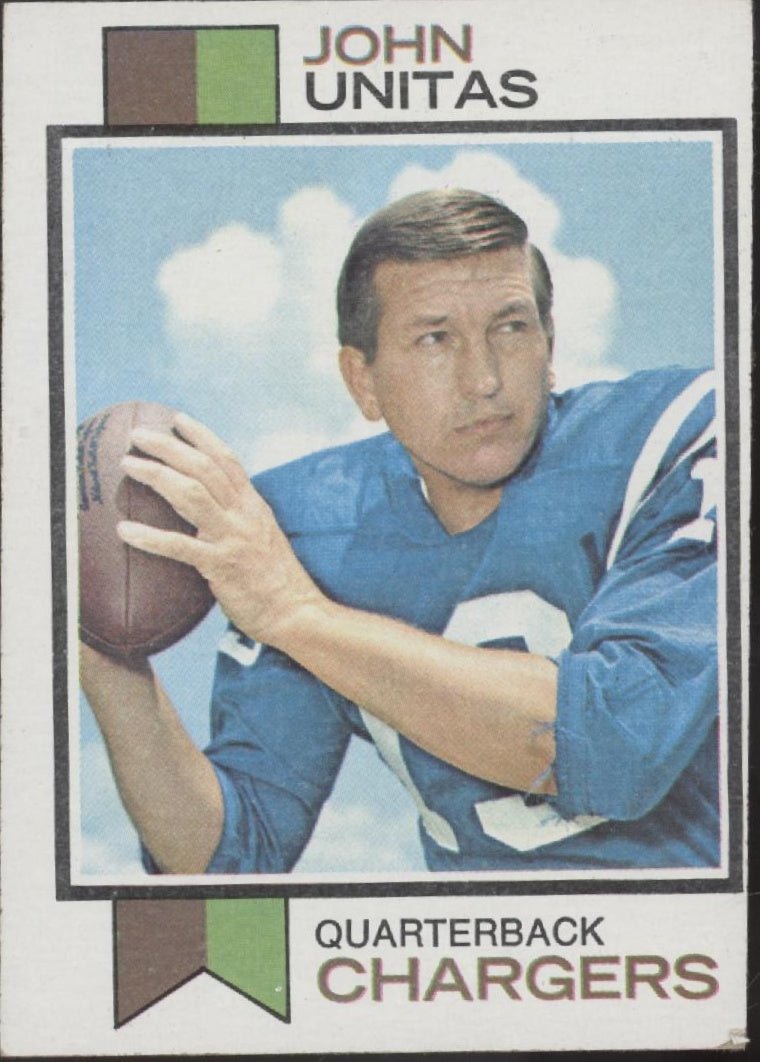 John Unitas 1973 Topps #455 San Diego Chargers EX - Collector Store LLC