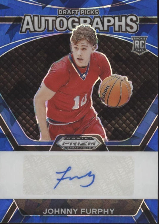 Johnny Furphy 2024 Panini Prizm Draft Picks Blue Ice Prizm RC Auto 50/75 - Collector Store LLC