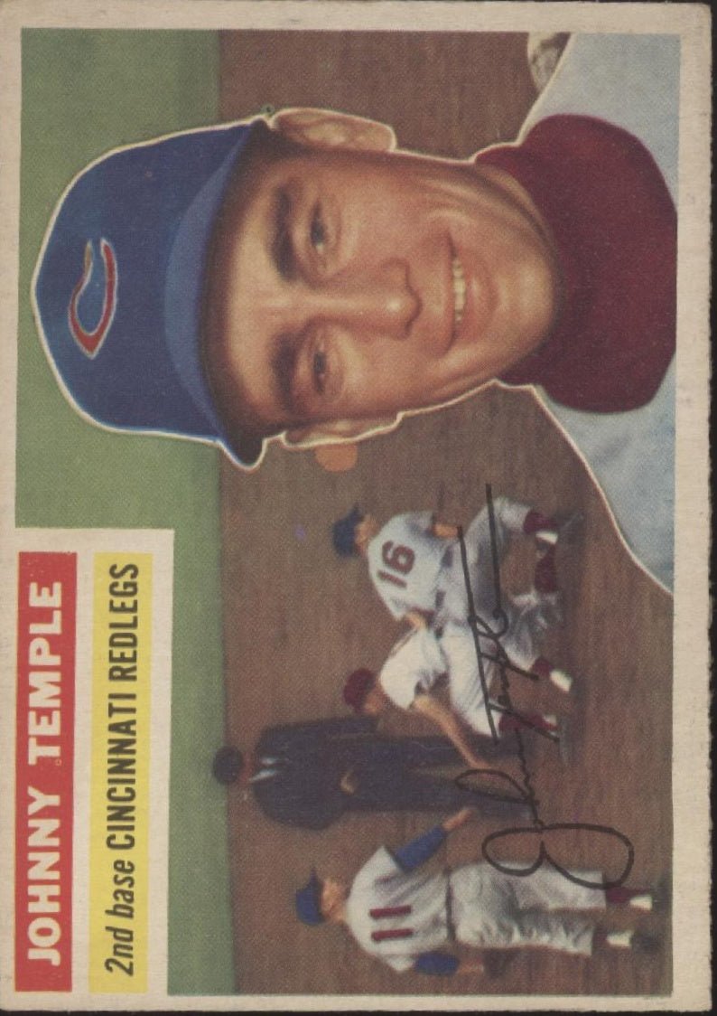 Johnny Temple 1956 Topps #212 Cincinnati Redlegs EX #2 - Collector Store LLC