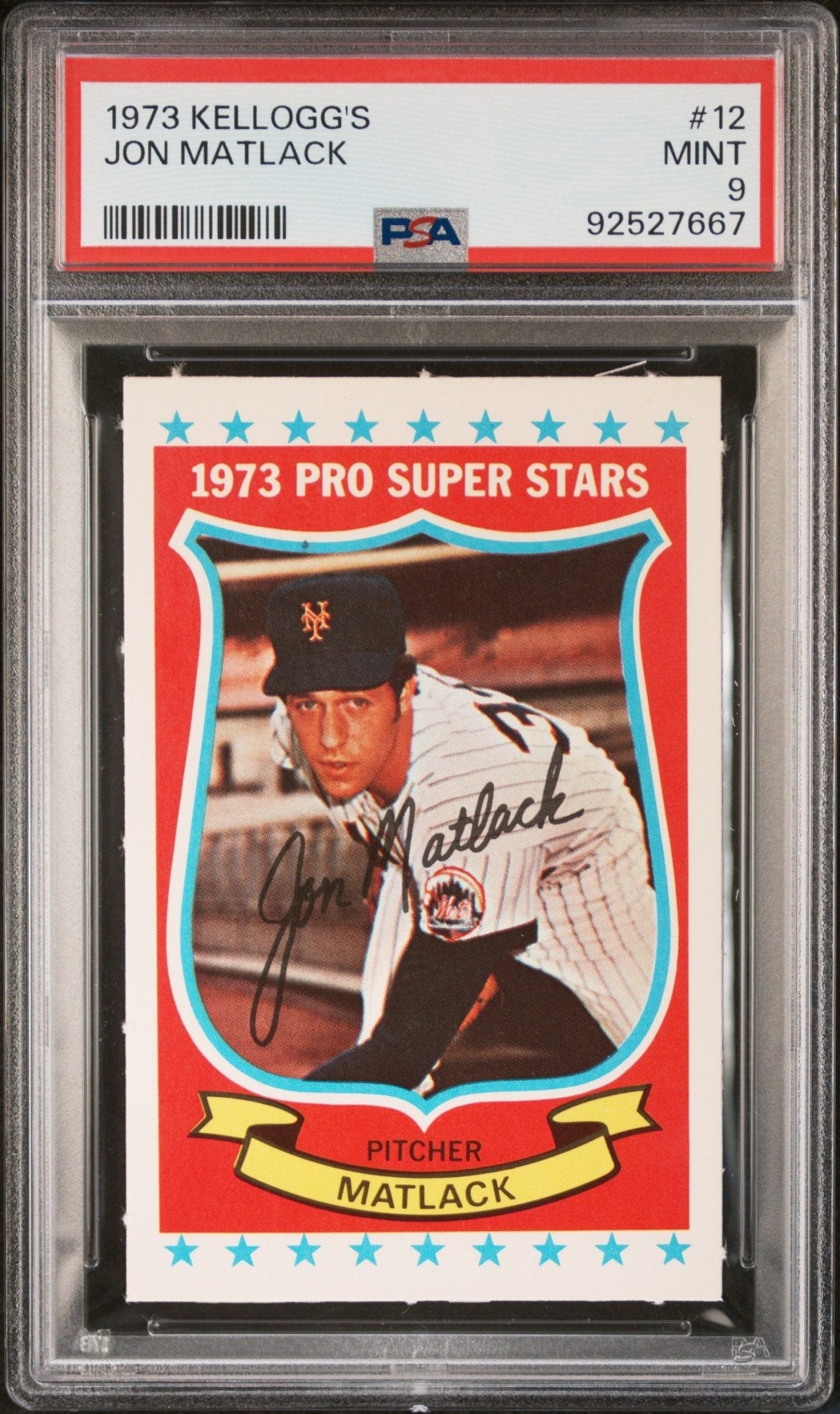 Jon Matlack 1973 Kellogg's #12 PSA 9 - Collector Store LLC