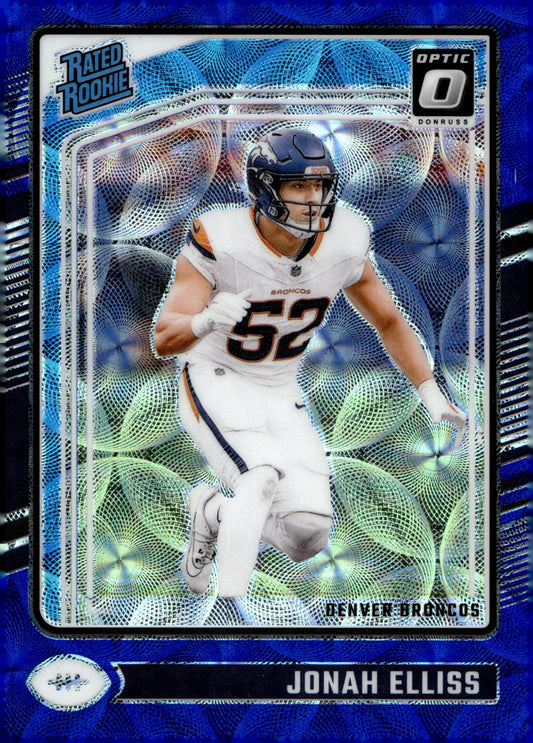 Jonah Elliss 2024 Panini Donruss Optic Rated Rookie Blue Scope Prizm RC 257 - Collector Store LLC