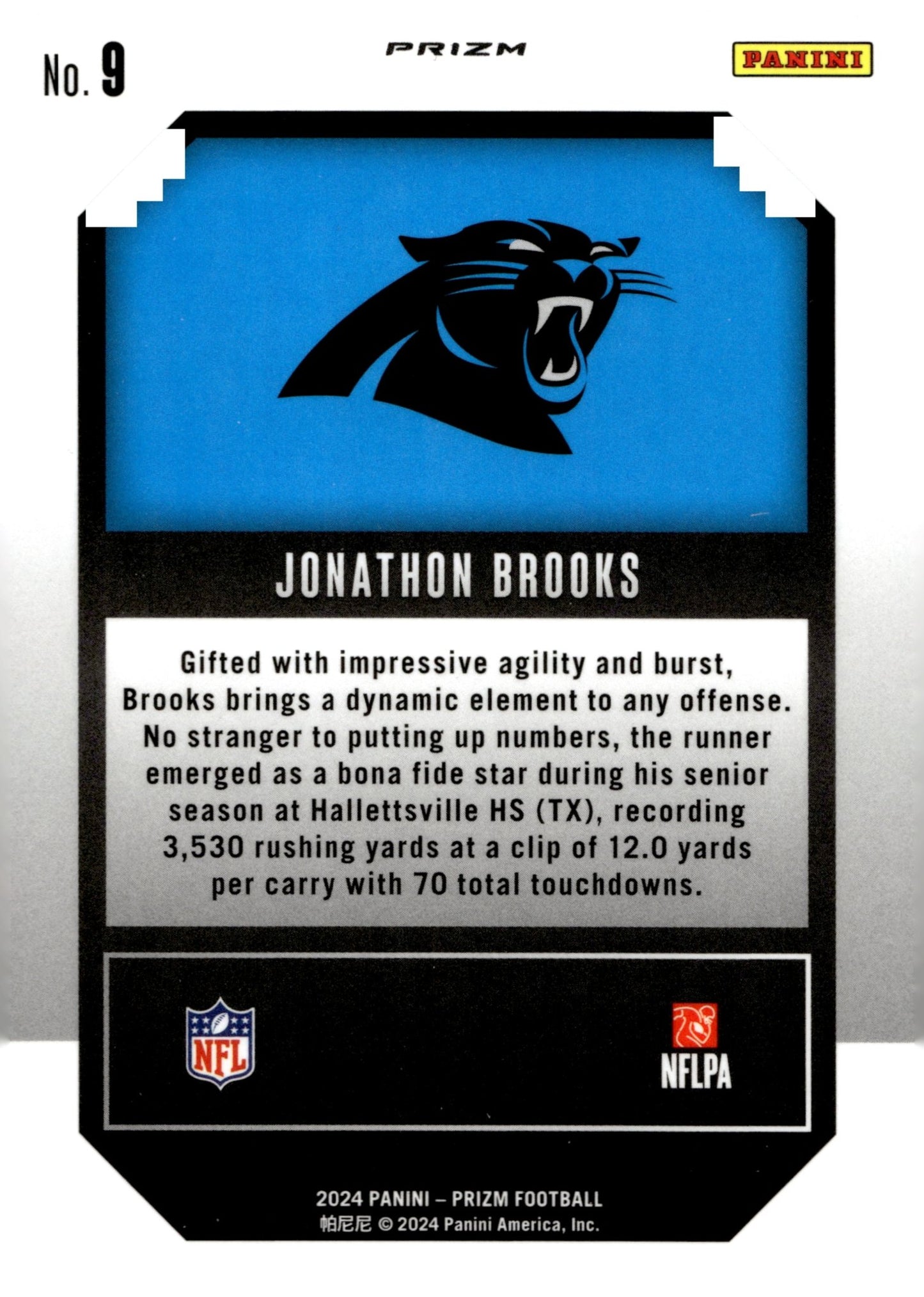 Jonathon Brooks 2024 Panini Prizm Emergent Green Prizm RC #9 - Collector Store LLC